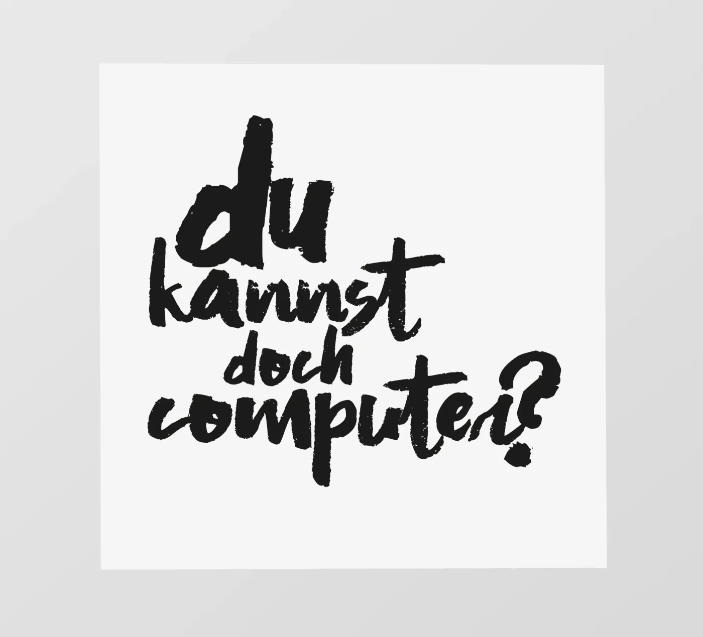 Computer? PVC Plane von Typografik