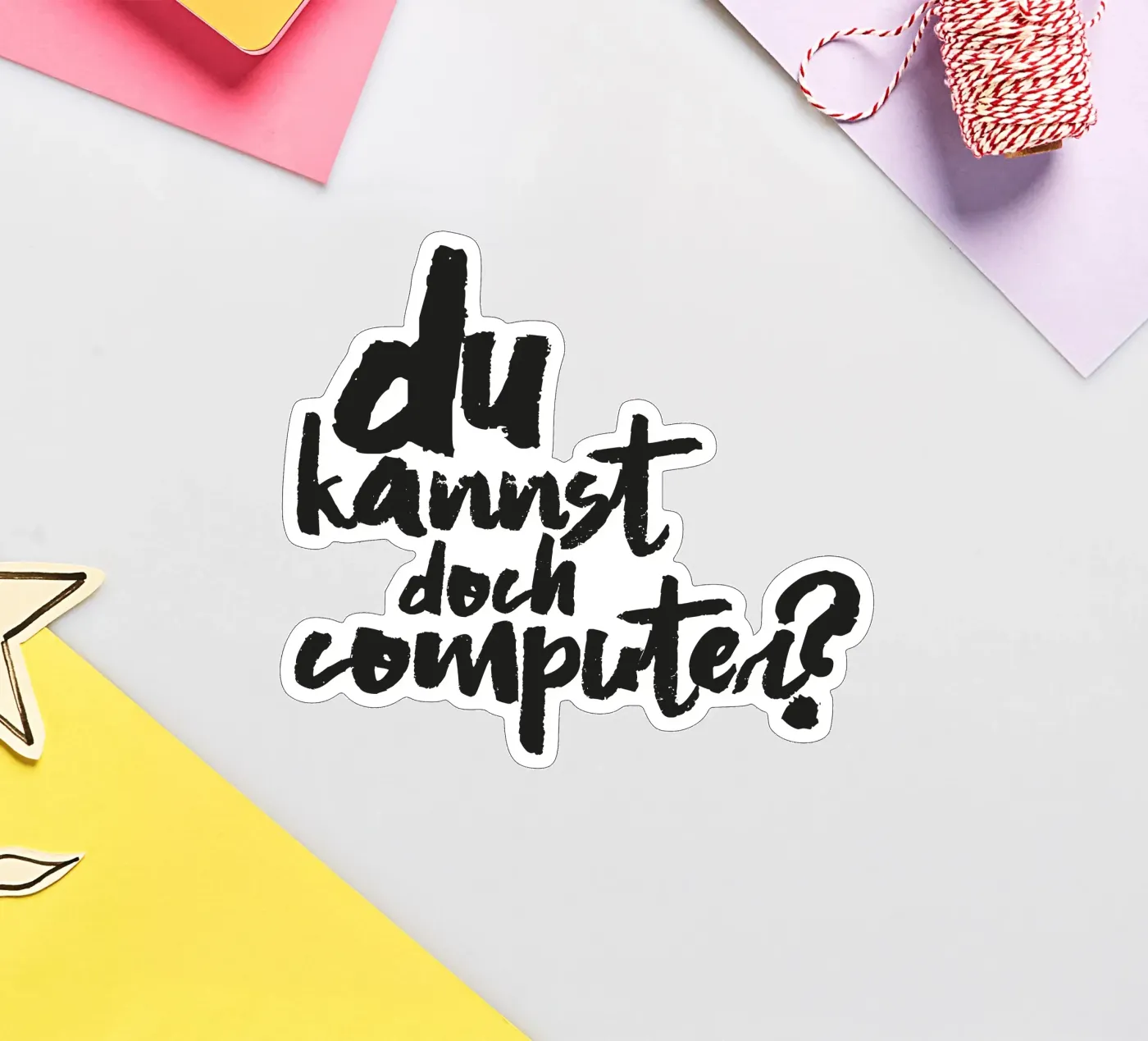 Computer? autocollant de Typografik