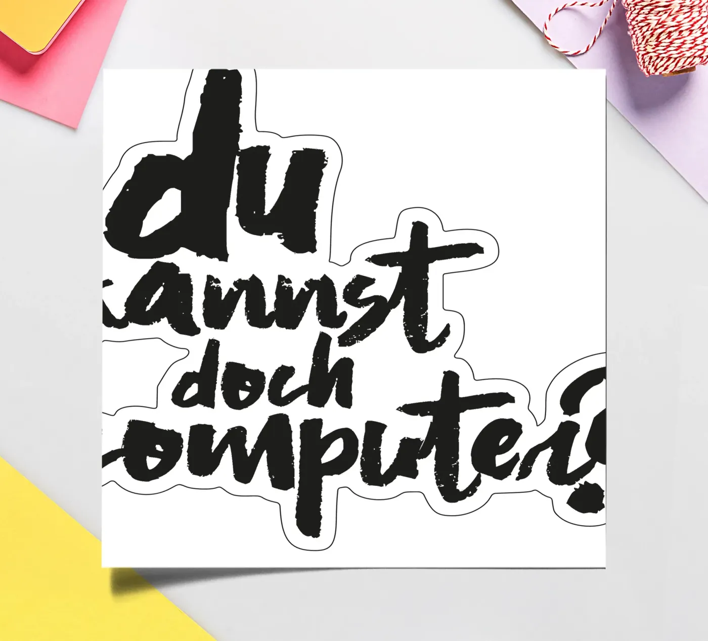 Computer? Stickerbogen von Typografik
