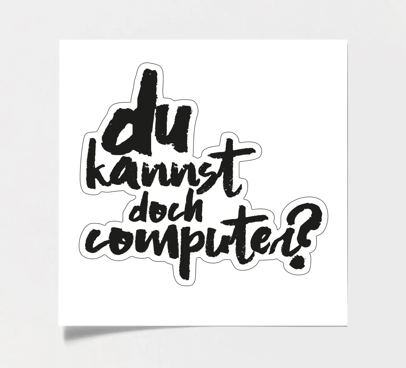 Computer? Stickerbogen von Typografik