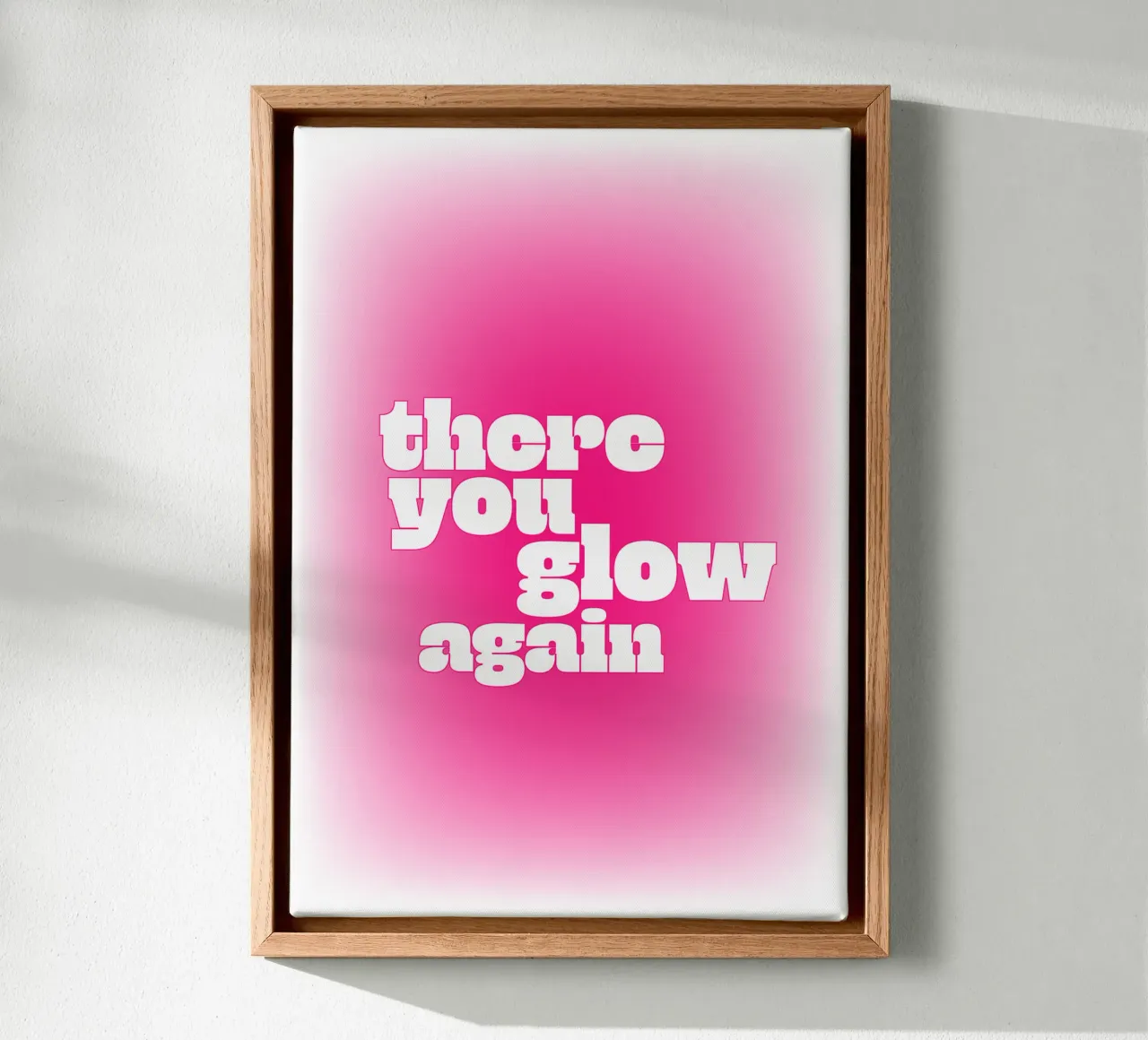 glow again - white tela con Cornice a cassetta da be.