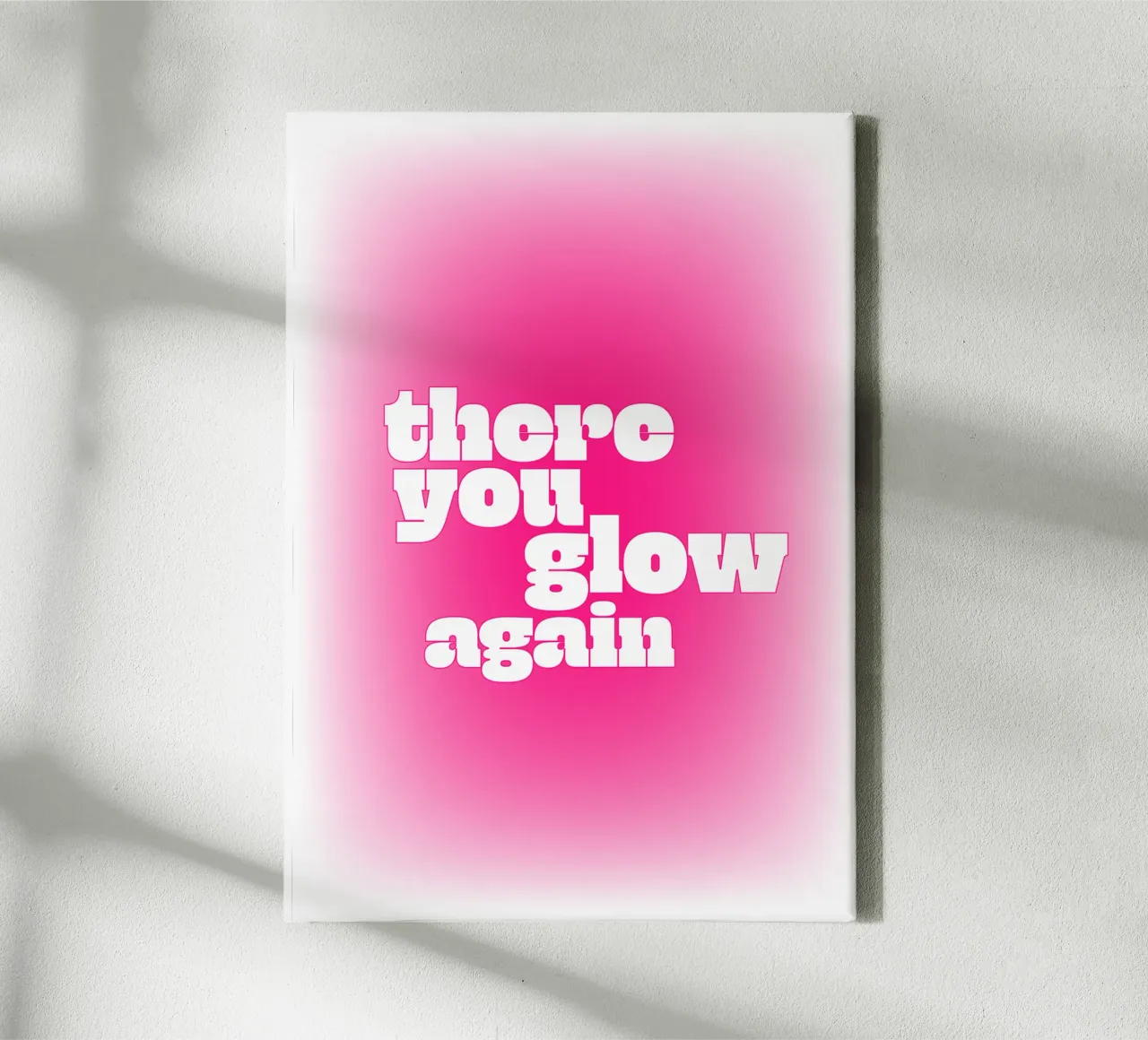glow again - white tela con Cornice a cassetta da be.
