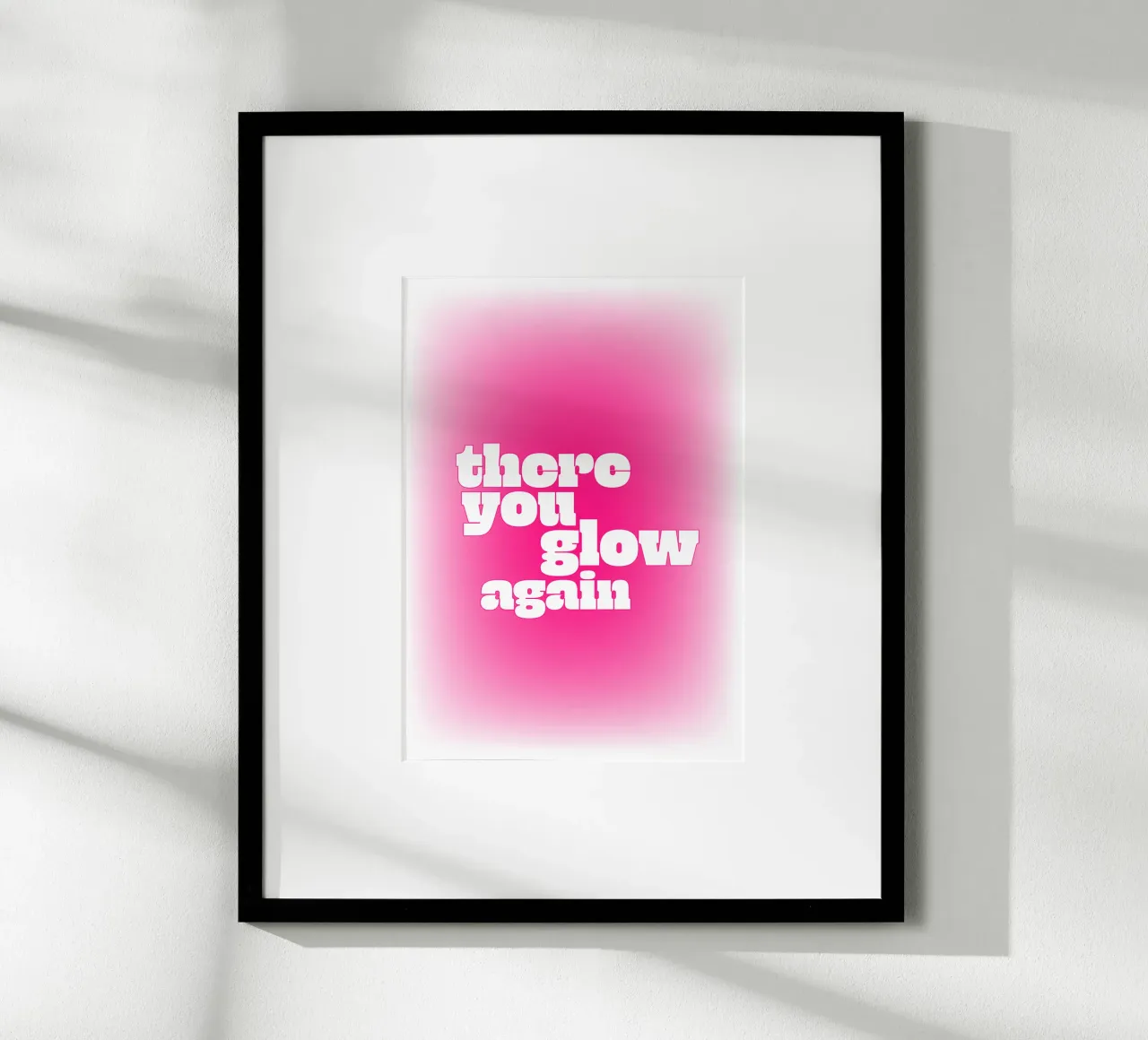 glow again - white poster da be.