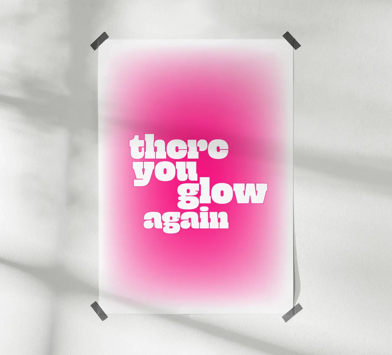 glow again - white poster da be.