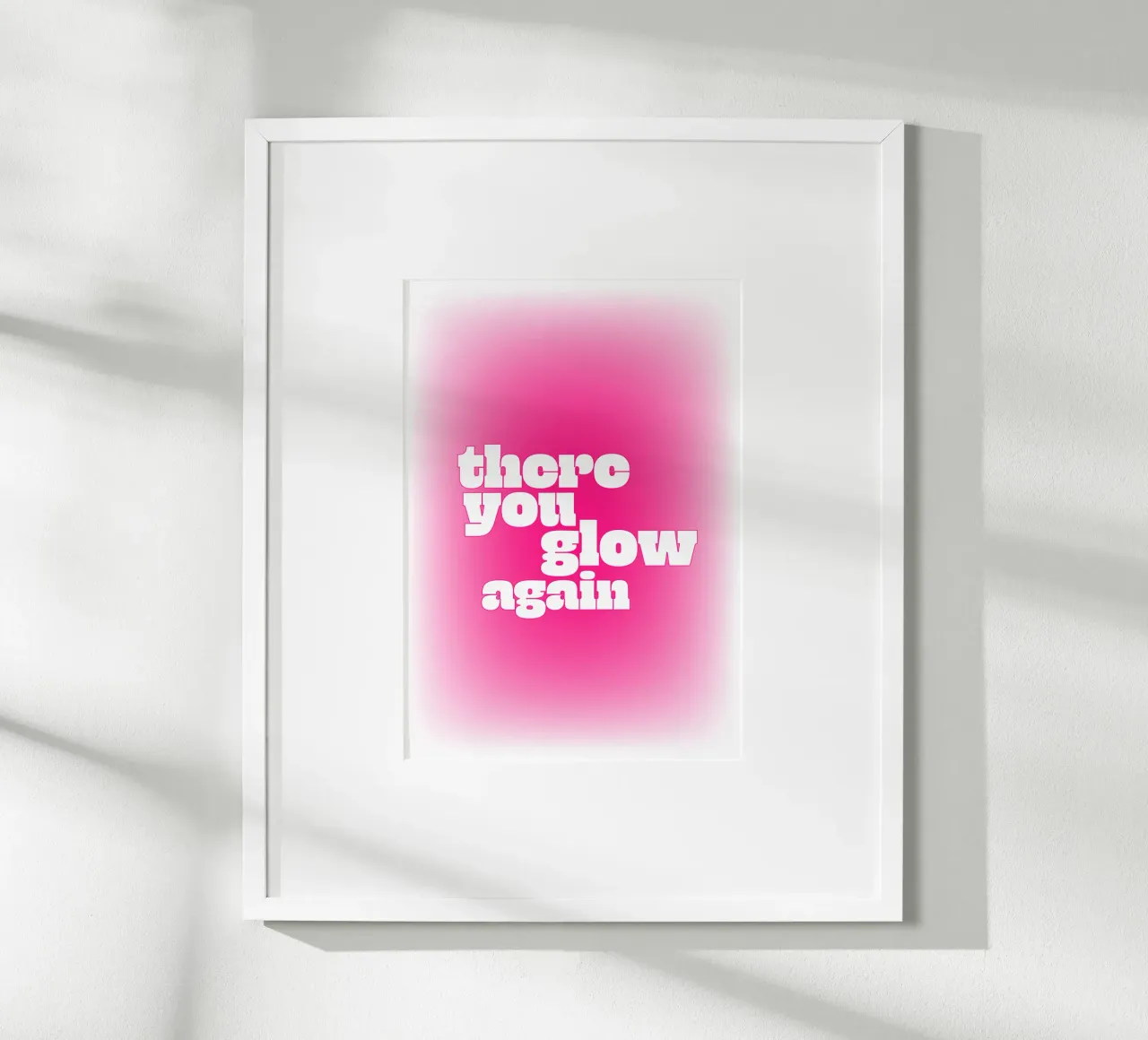 glow again - white poster da be.