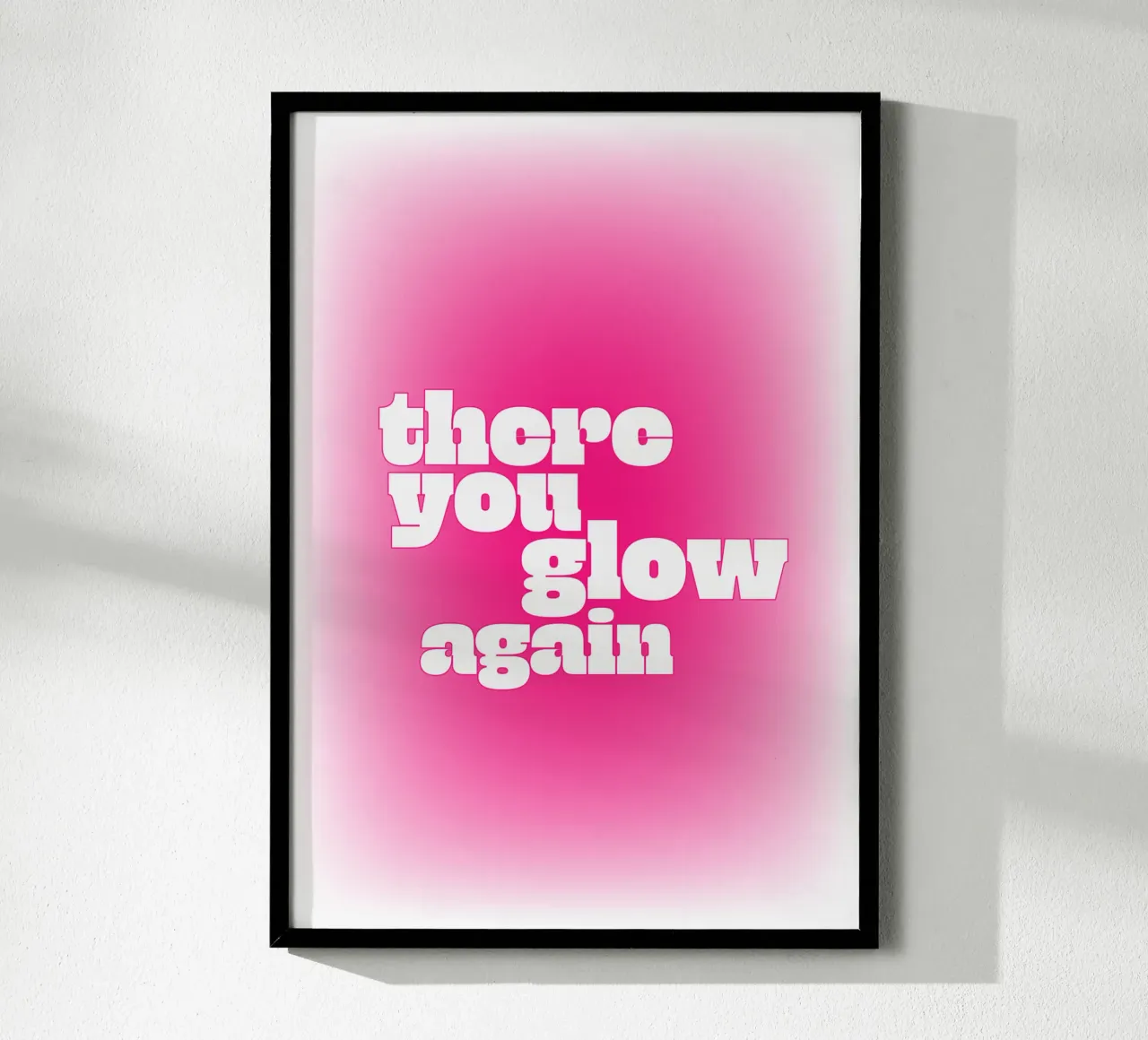 glow again - white poster da be.