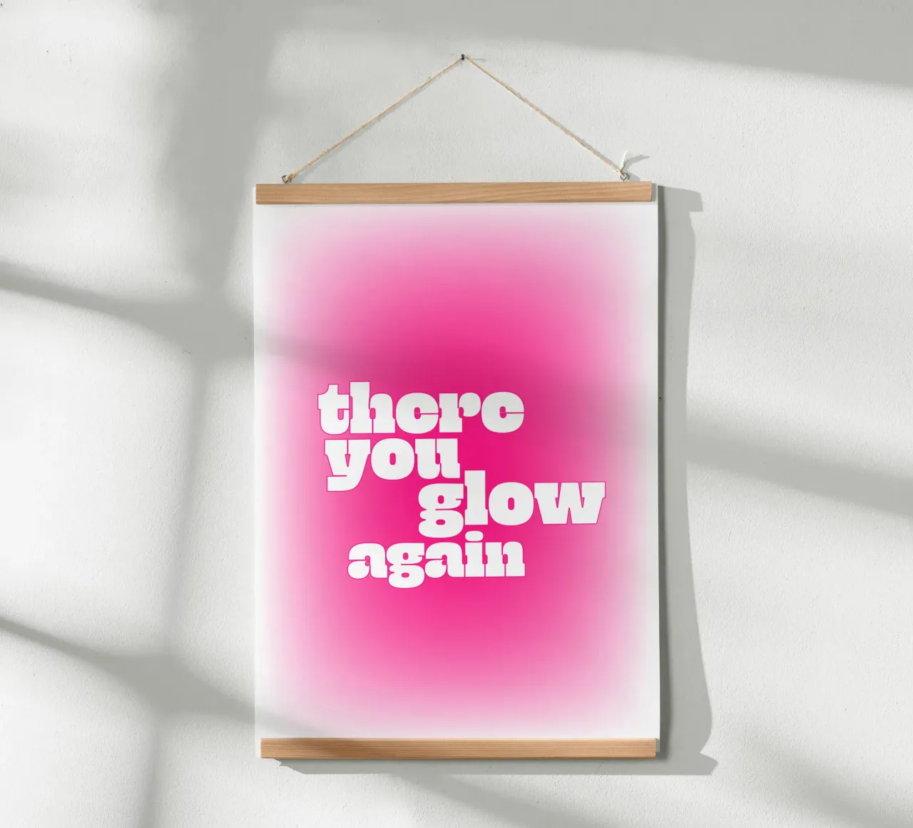 glow again - white poster da be.