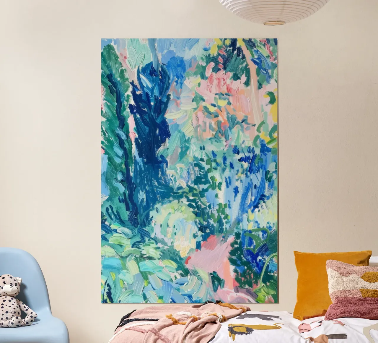 Abstracte bloemenprint, Bloemenposter, Botanische kunst hahnemühle van Boheme