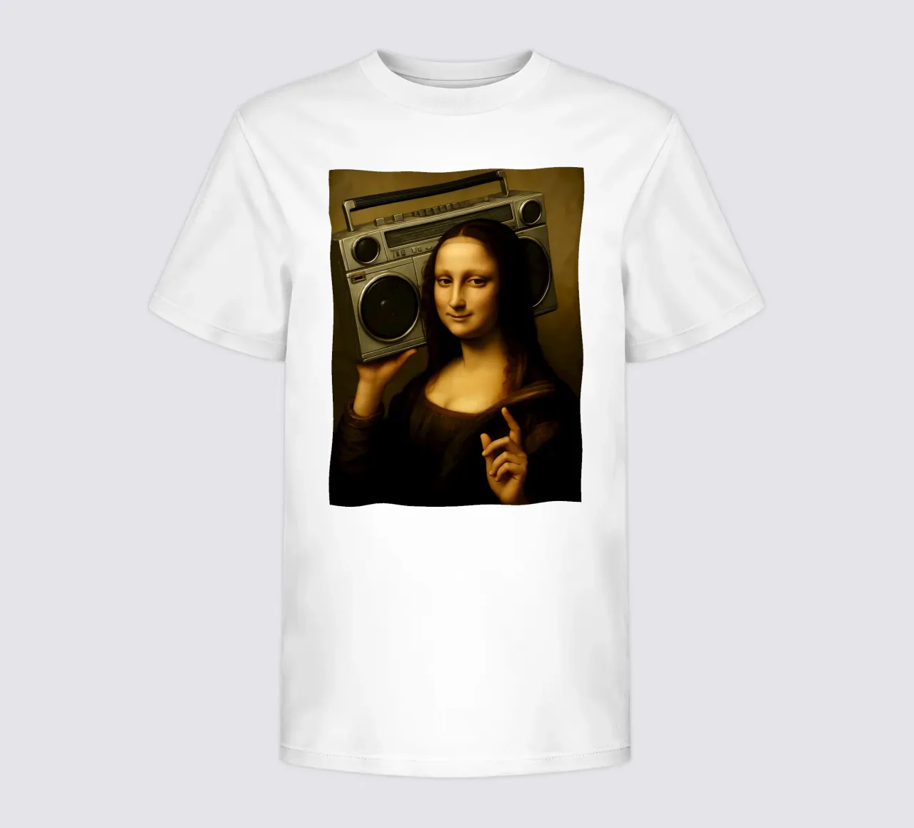 Mona Lisa Ghetto Blaster camiseta para niños de ARTOMATIC