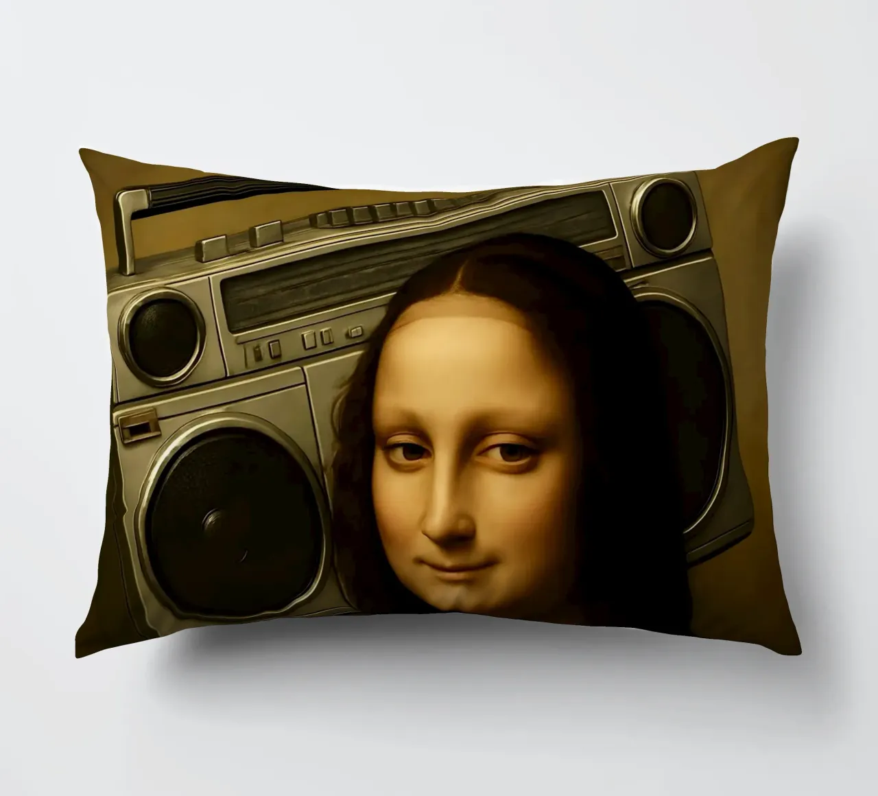 Mona Lisa Ghetto Blaster cuscino da ARTOMATIC