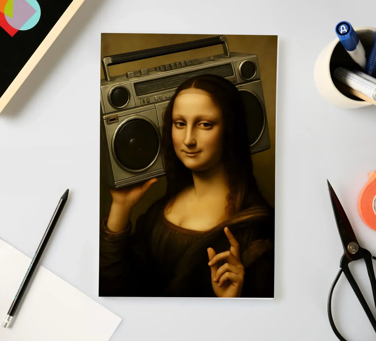 Mona Lisa Ghetto Blaster notebook by ARTOMATIC