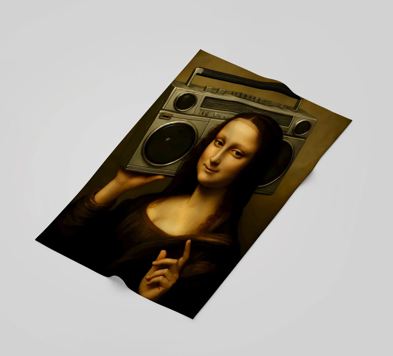 Mona Lisa Ghetto Blaster telo mare da ARTOMATIC