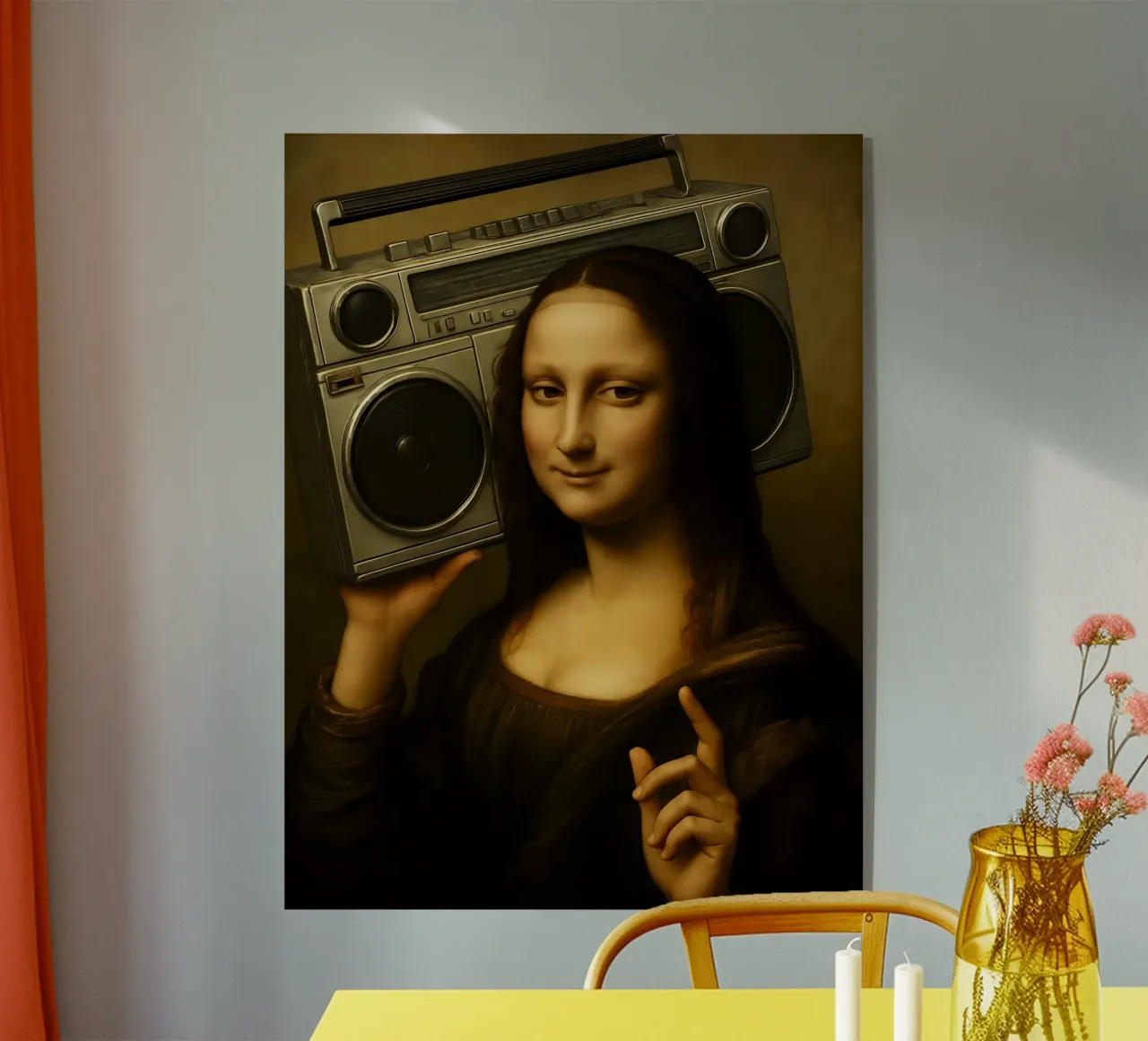Mona Lisa Ghetto Blaster plexiglass da ARTOMATIC