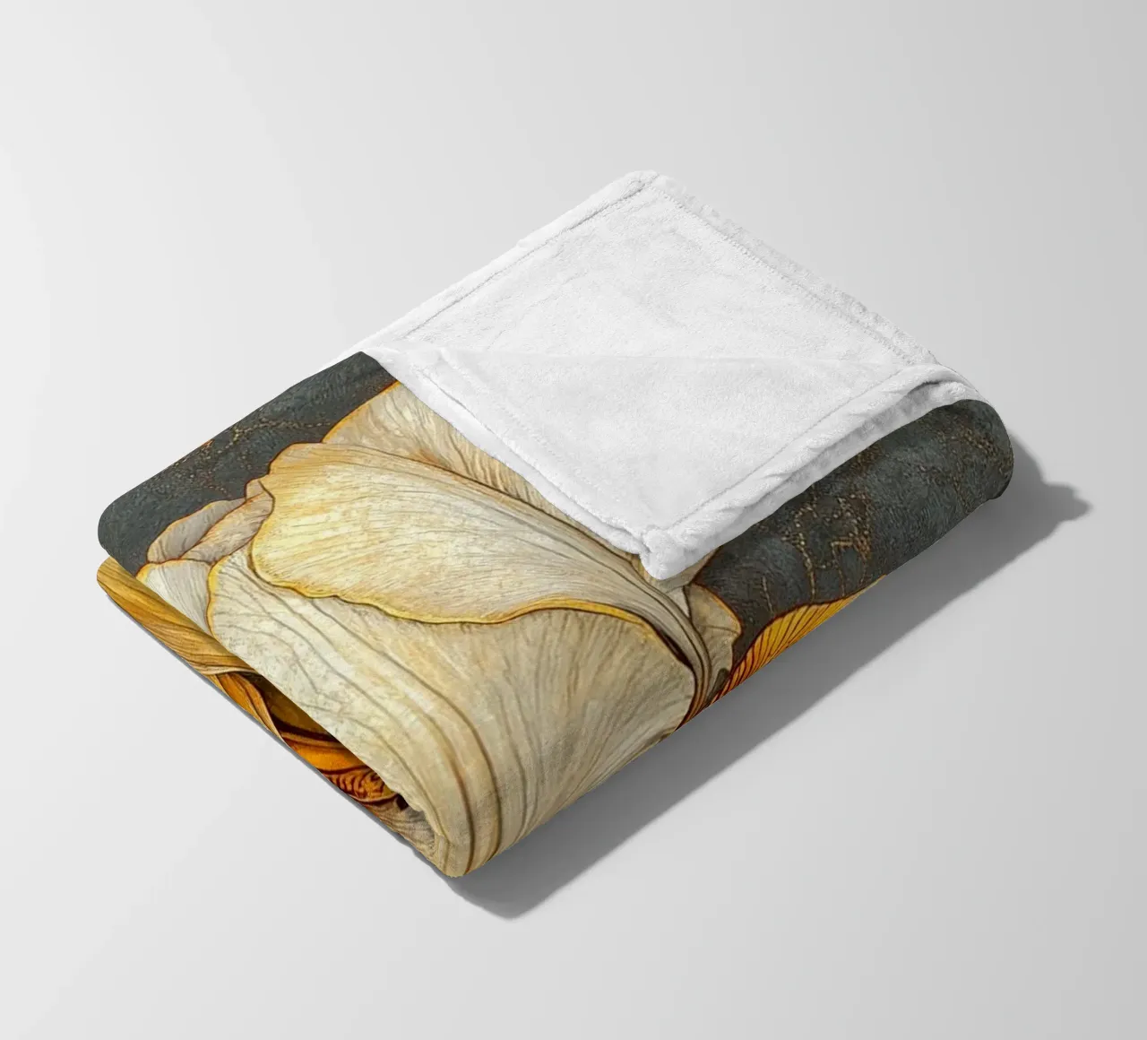 Iris bianco coperta in pile da Art-Nouveau-Dsg