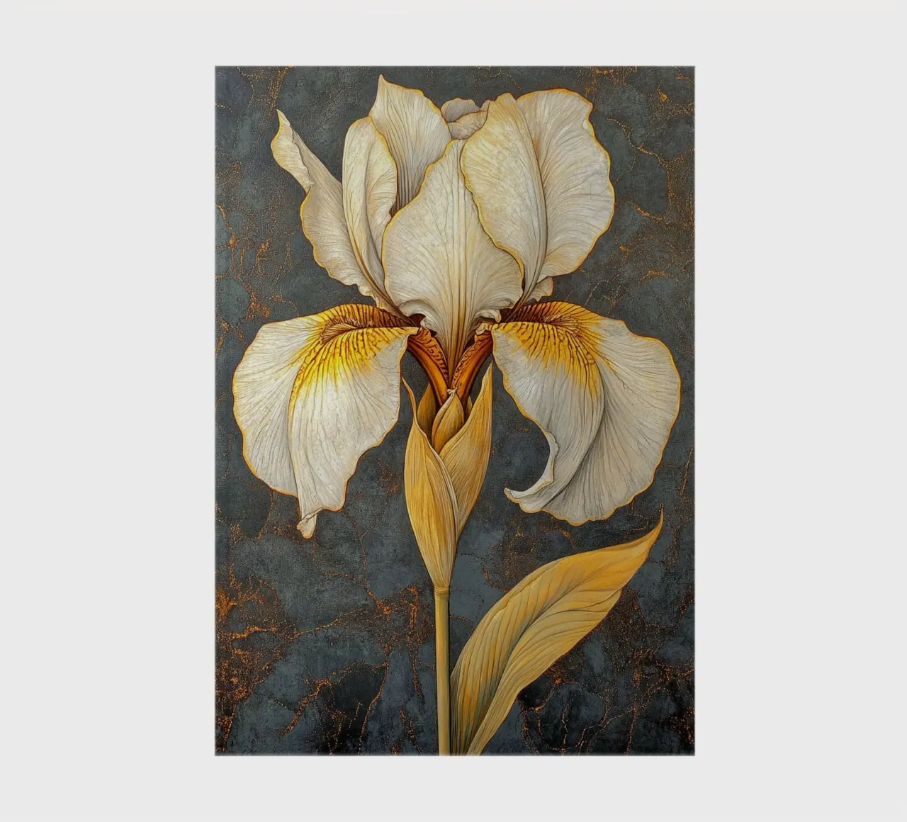 White iris notebook by Art-Nouveau-Dsg