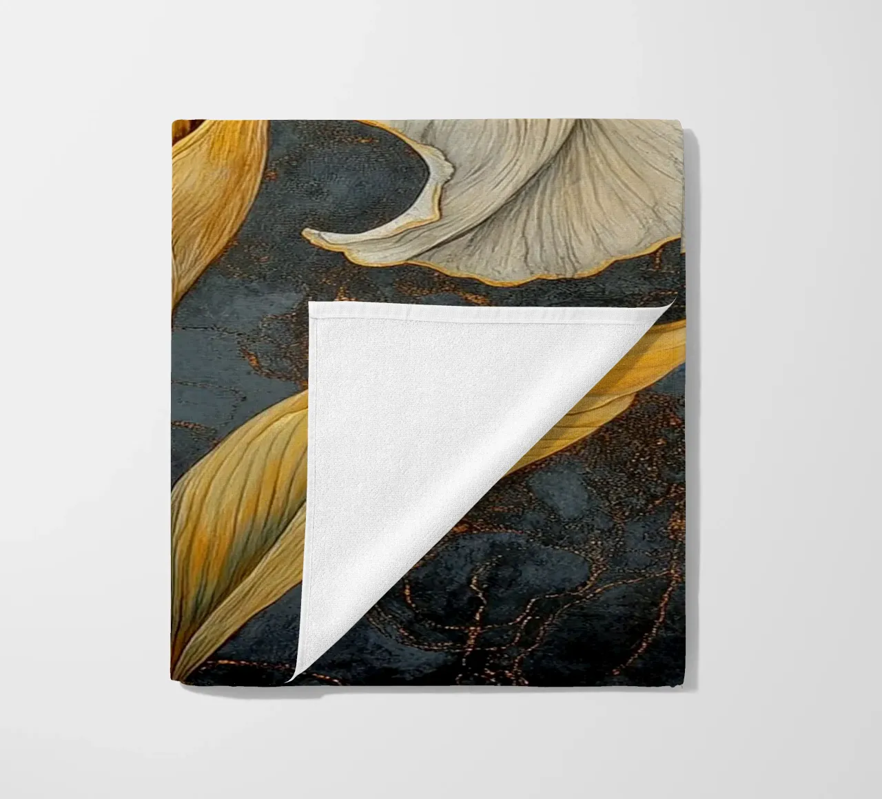 Iris bianco telo mare da Art-Nouveau-Dsg