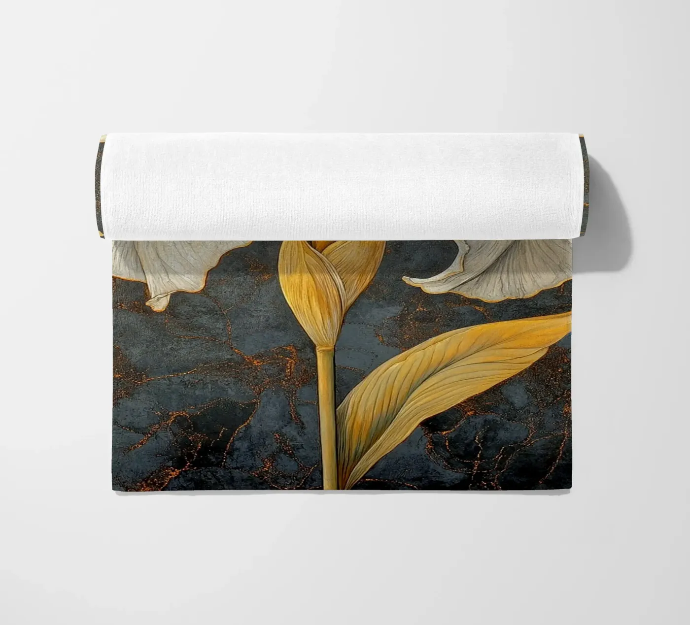 Iris bianco telo mare da Art-Nouveau-Dsg