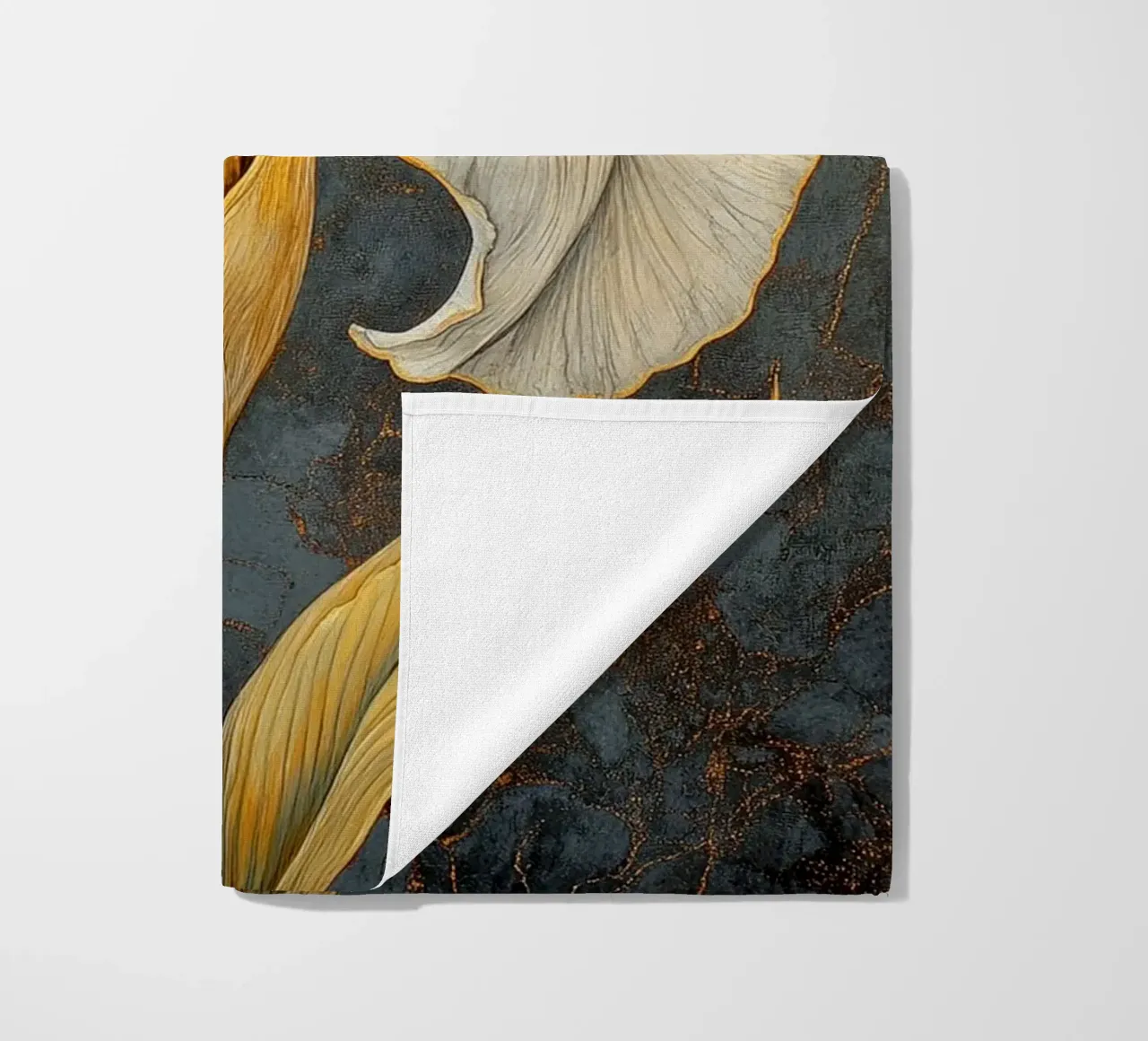 Iris bianco telo mare da Art-Nouveau-Dsg