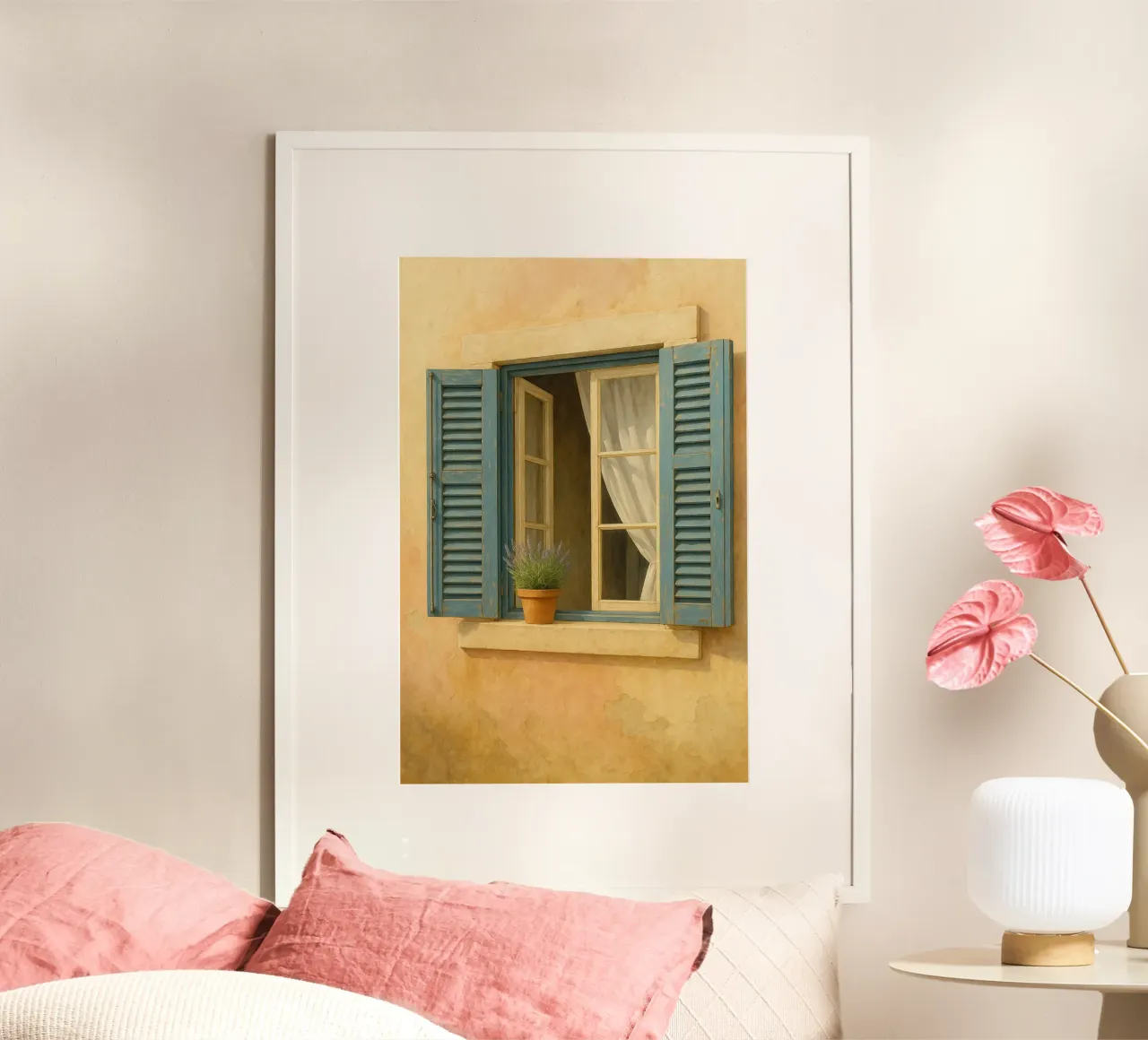 Window with Blue Shutters poster da Mosaic Dialogue
