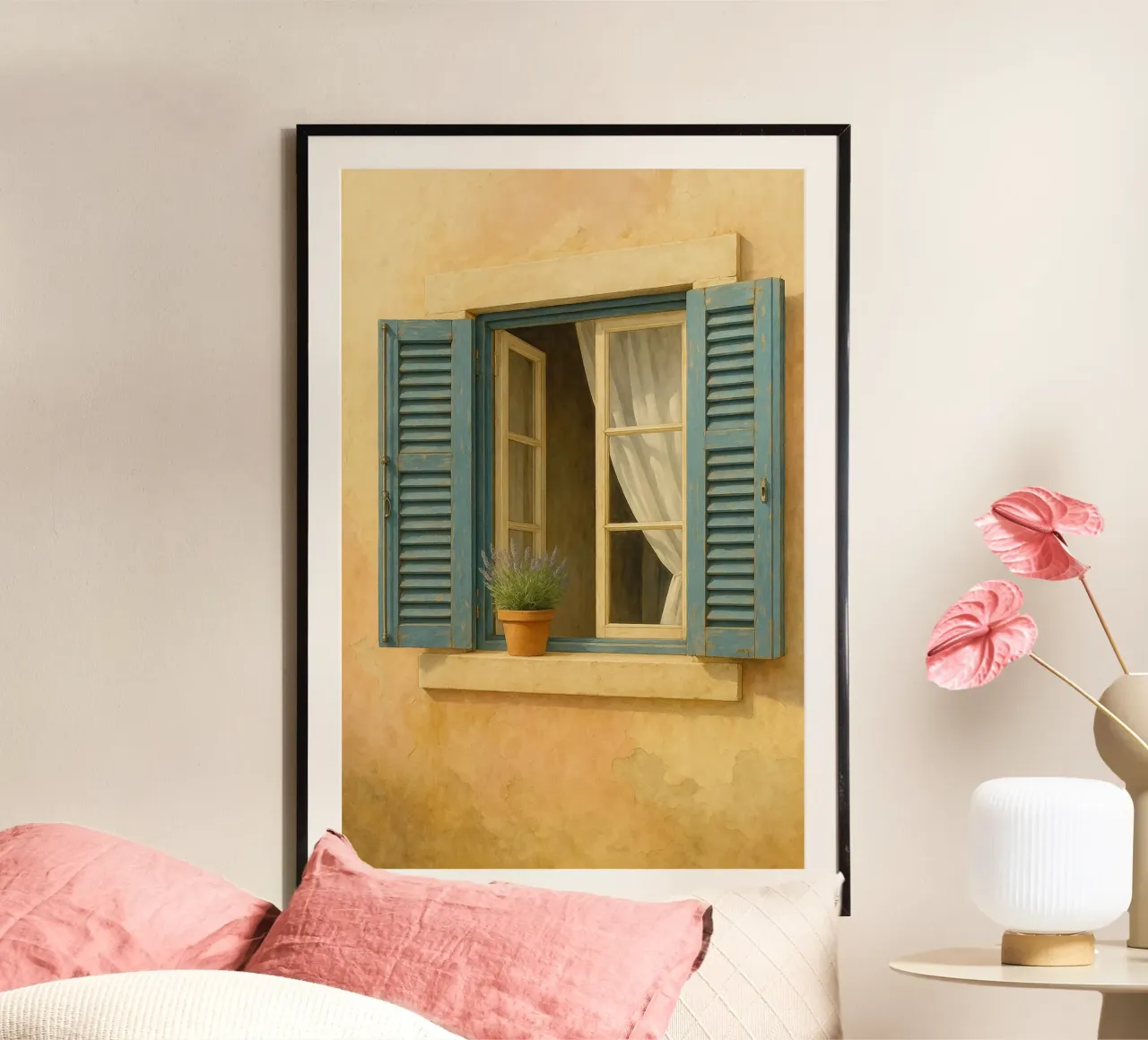 Window with Blue Shutters poster da Mosaic Dialogue