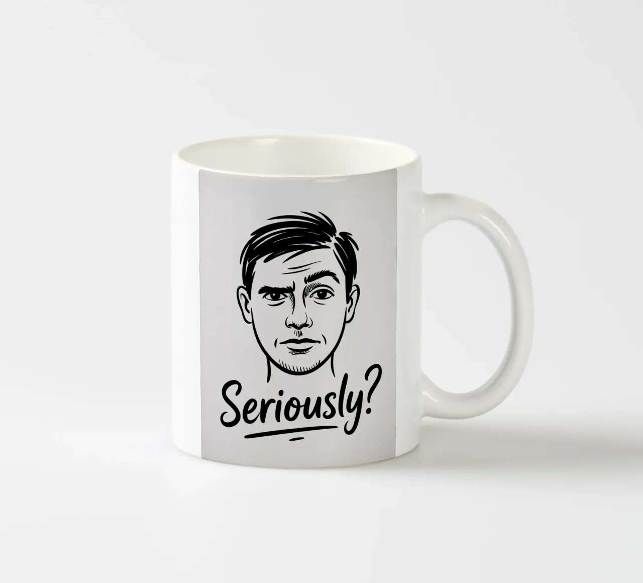 "Davvero?" - Lo sguardo che dice tutto tazza in ceramica da logic
