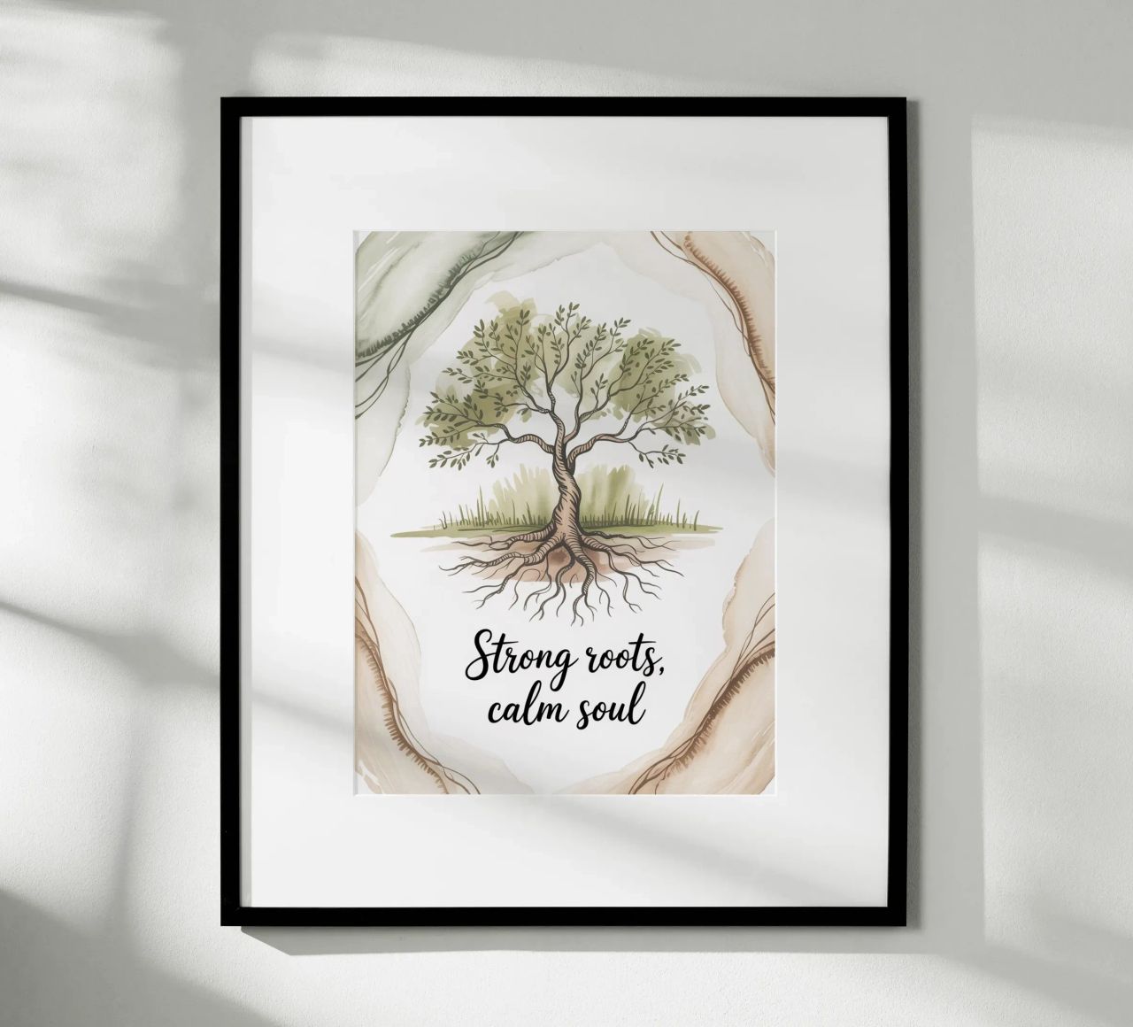 "Des racines fortes, une âme calme" - La sagesse de la nature poster de logic