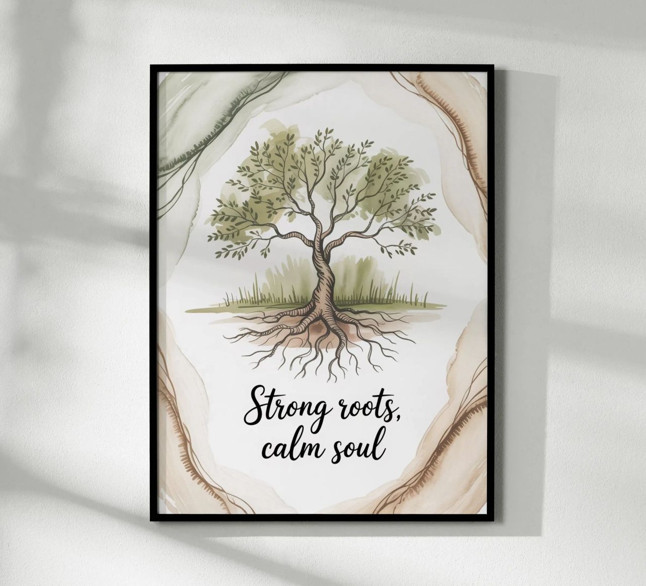 "Des racines fortes, une âme calme" - La sagesse de la nature poster de logic