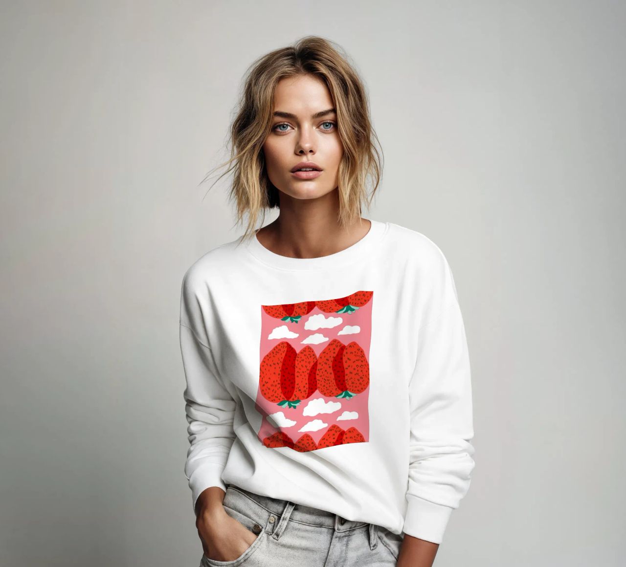 Strawberry felpa da Melanie Tintilier