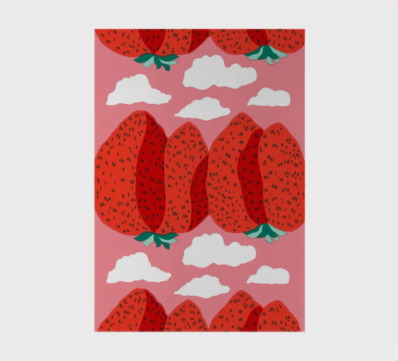 Strawberry notebook by Melanie Tintilier