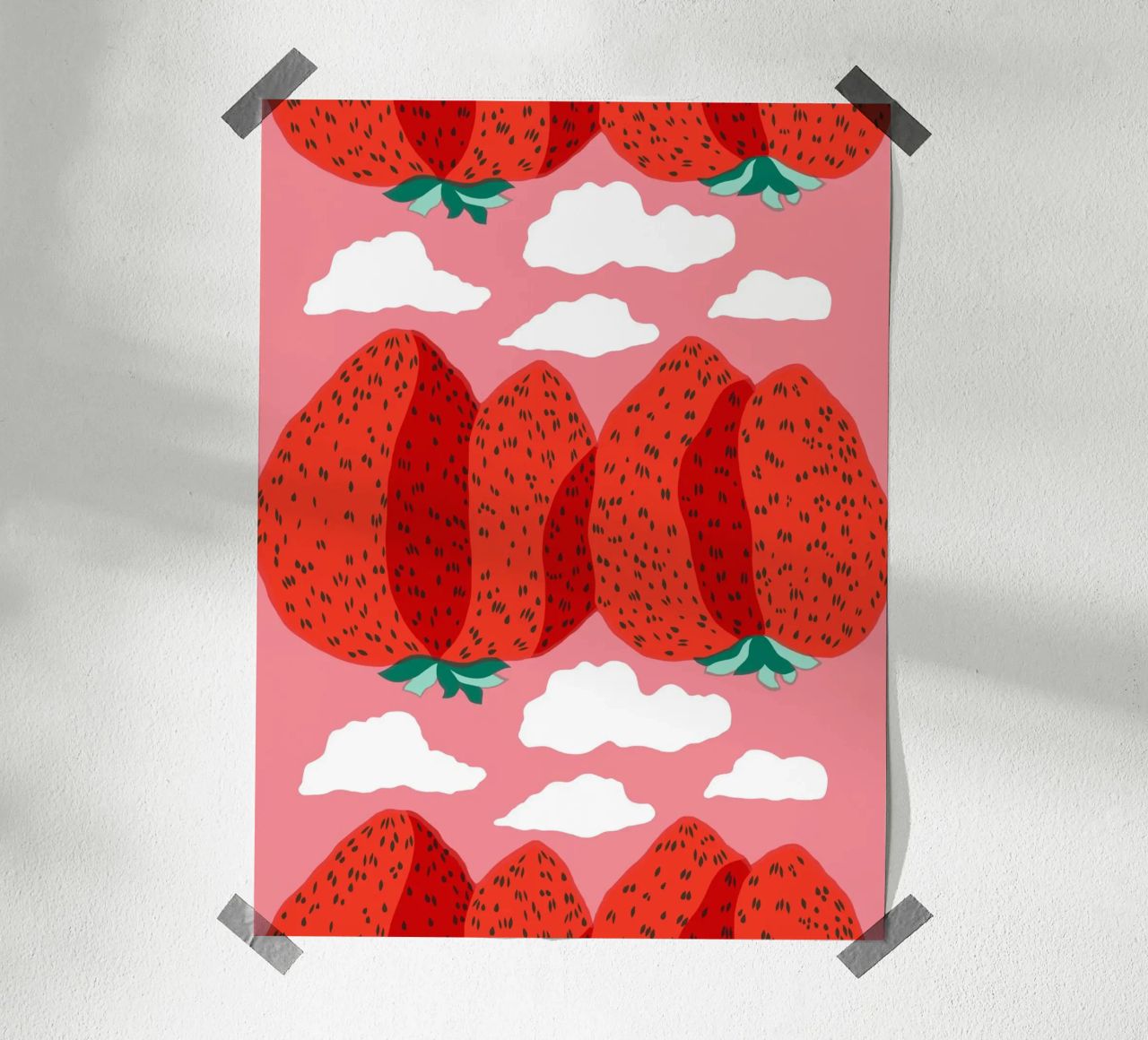 Strawberry poster by Melanie Tintilier