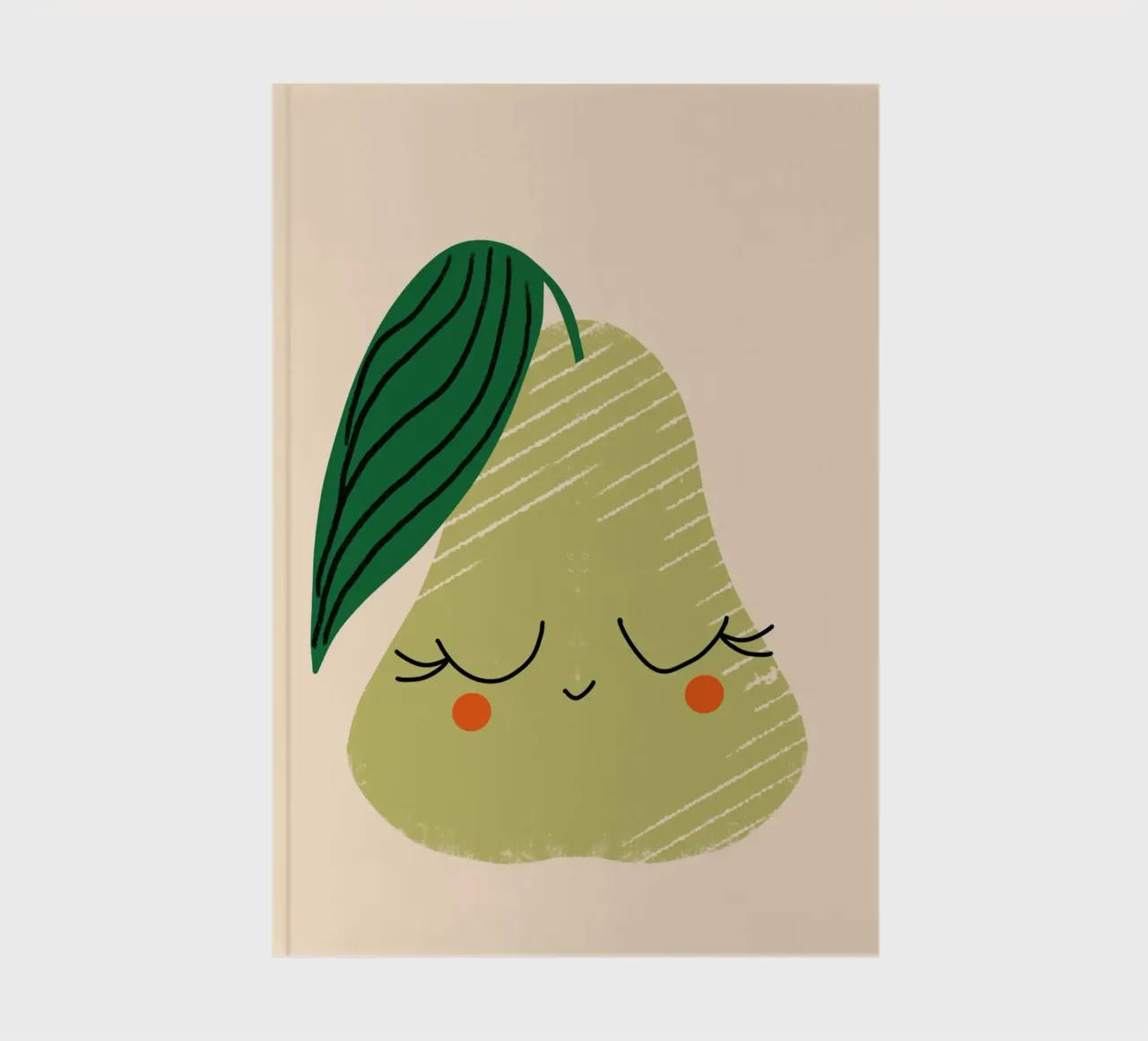 Cute Pear Friend - Cute Fruit Art notitieboek van susanacosta