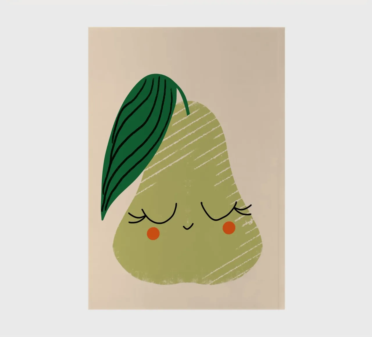 Cute Pear Friend - Cute Fruit Art notitieboek van susanacosta