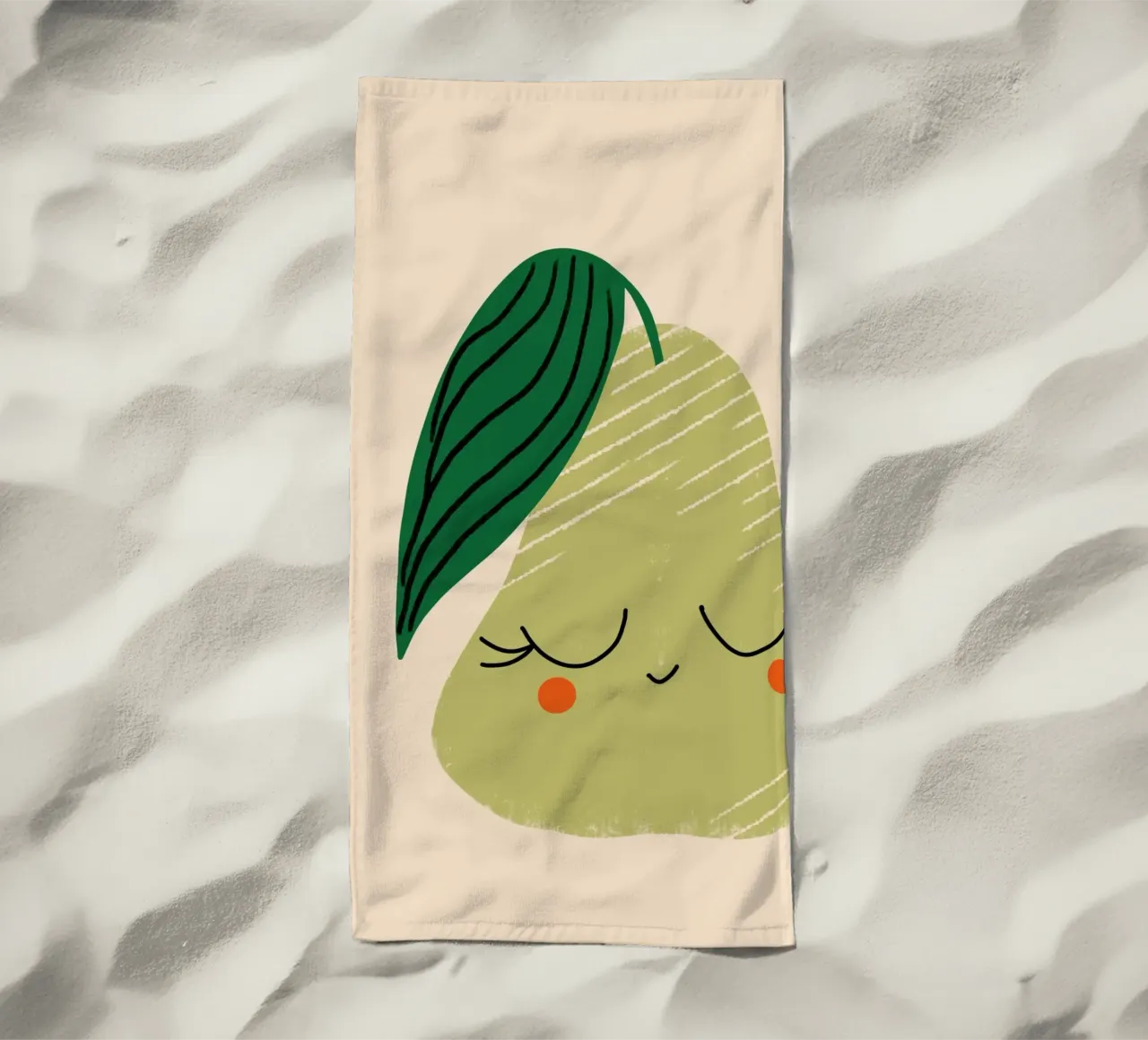 Amico della pera - Arte della frutta telo mare da susanacosta