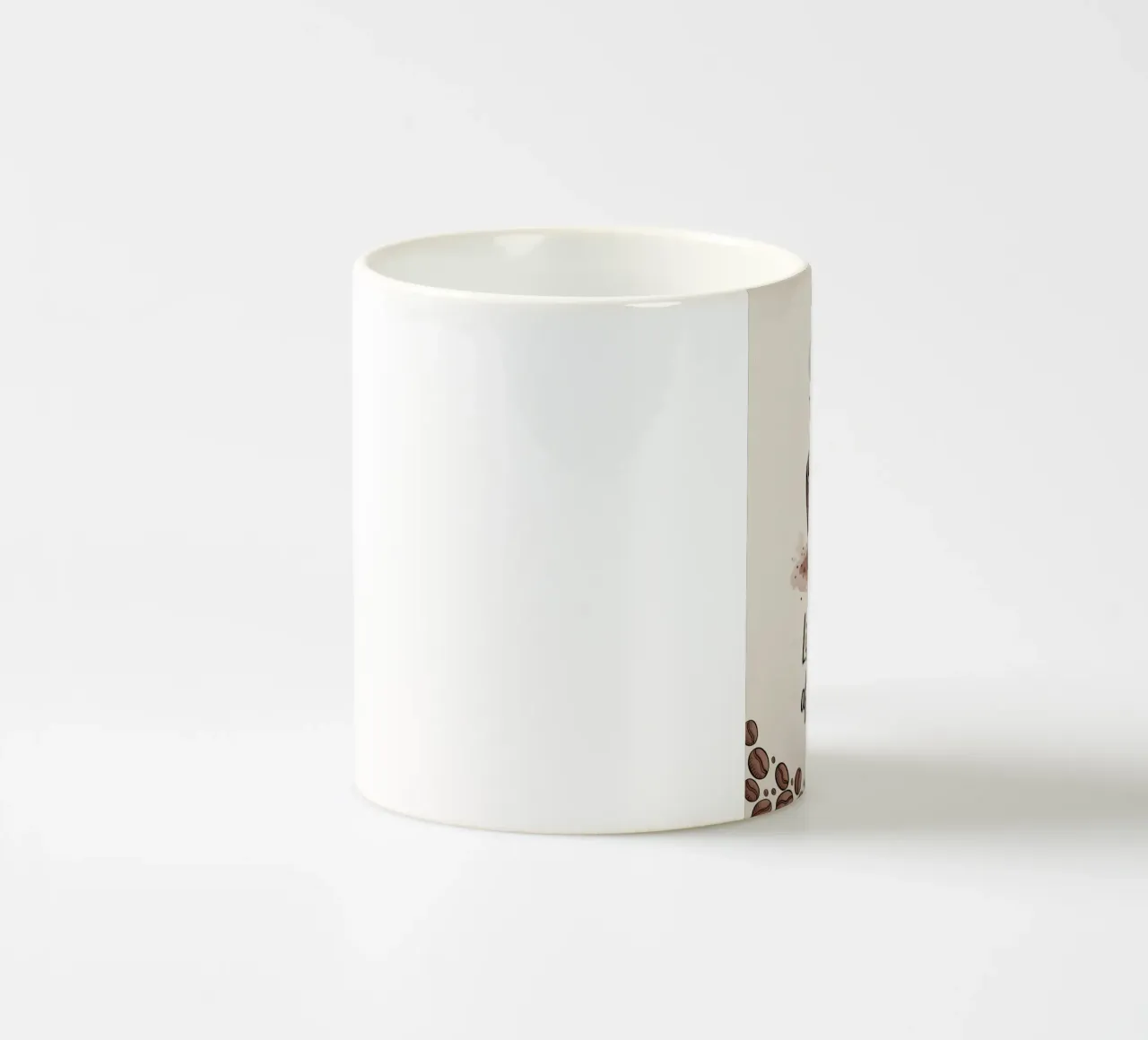 "Das Leben beginnt nach dem Kaffee" - Morgenritual Kunst Keramik Tasse von logic