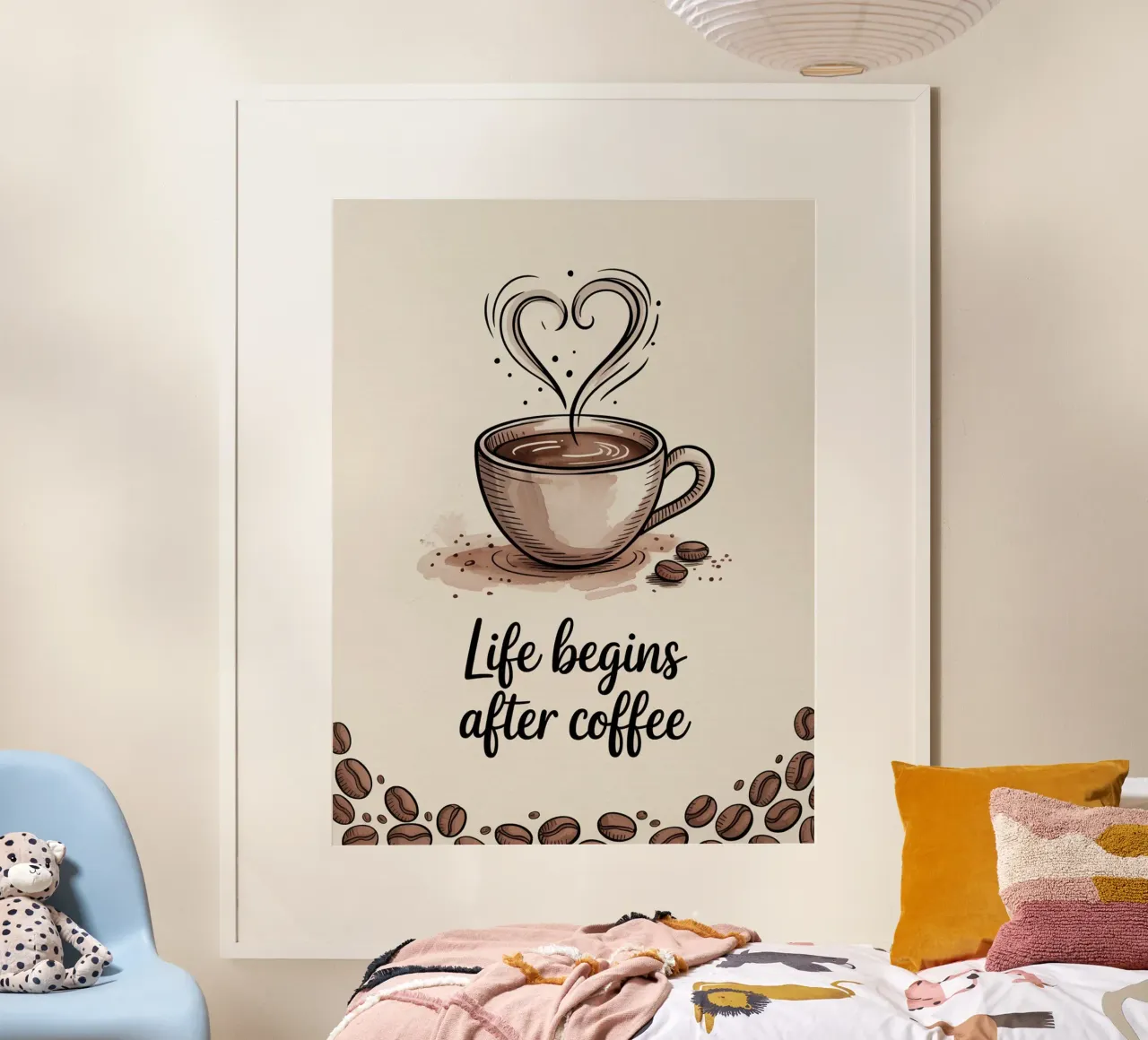 "Das Leben beginnt nach dem Kaffee" - Morgenritual Kunst Hahnemühle von logic