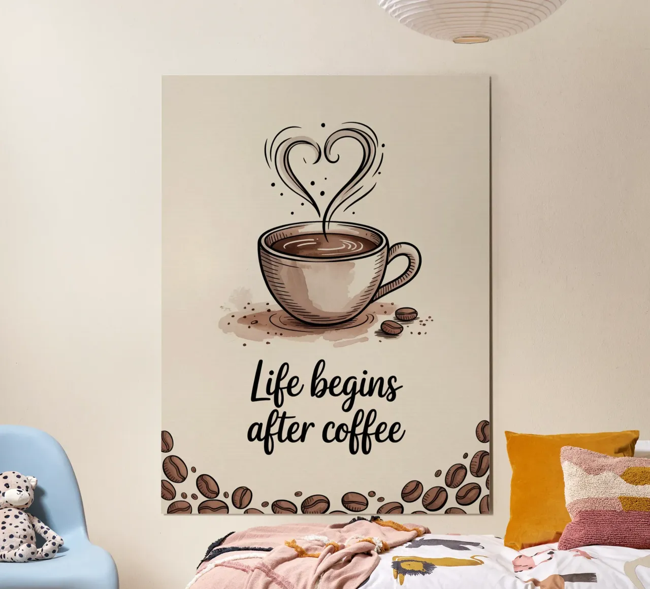 "Das Leben beginnt nach dem Kaffee" - Morgenritual Kunst Hahnemühle von logic