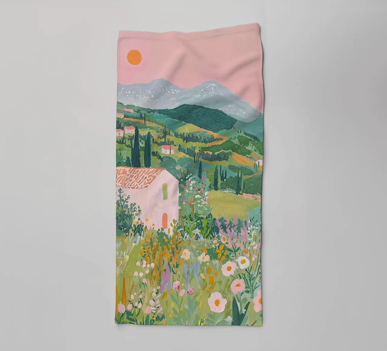 Abstract Landscape Print towel by Little Lila