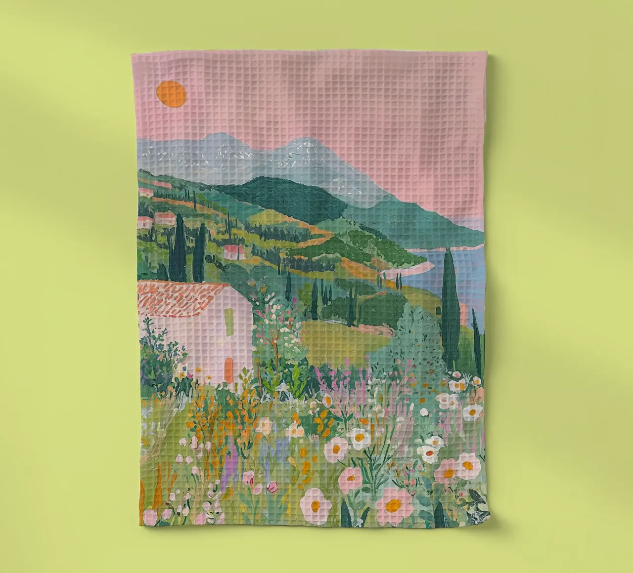 Impression d'un paysage abstrait torchon de Little Lila