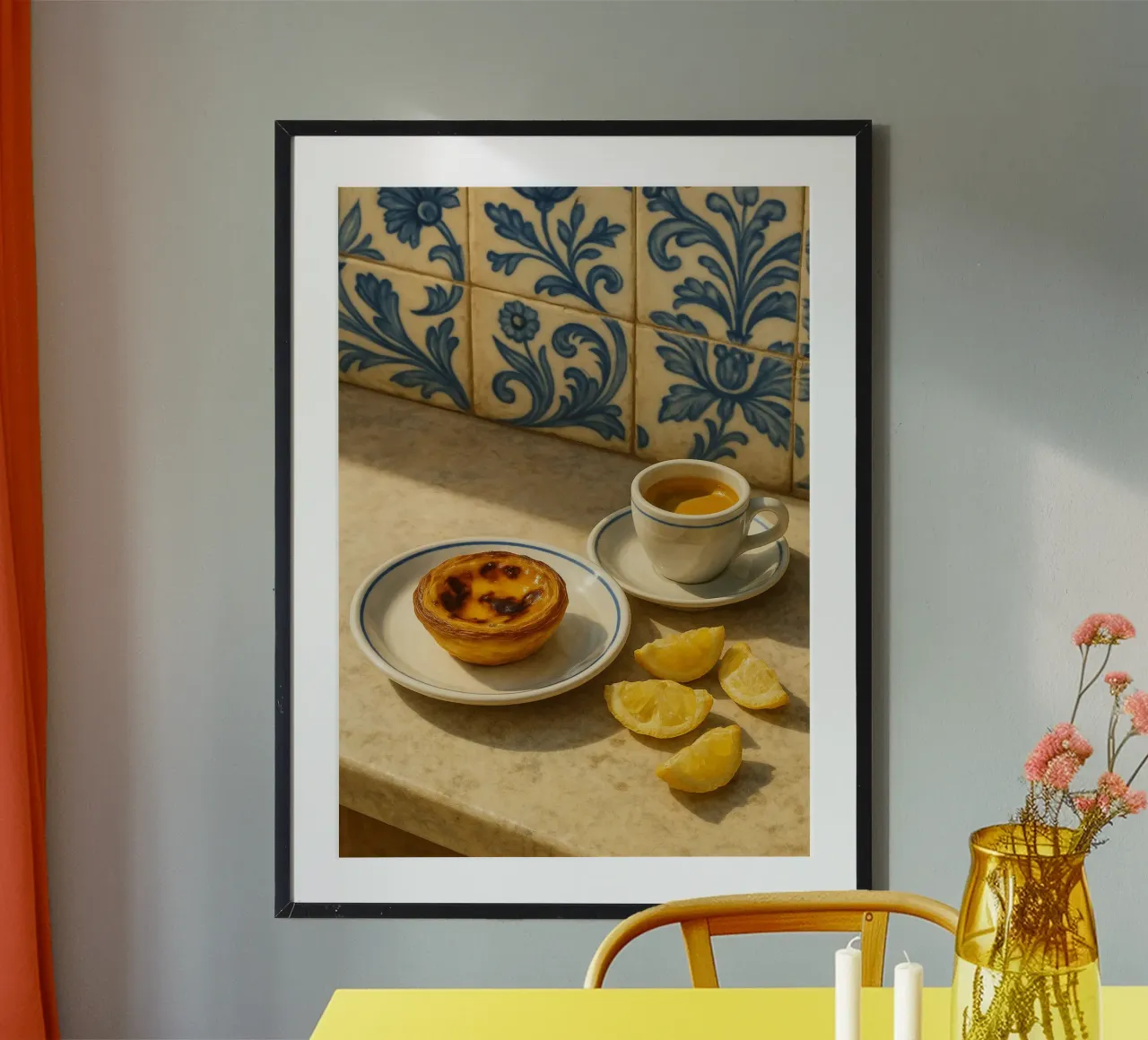 Pastéis and Espresso poster avec cadre en plastique de Mosaic Dialogue