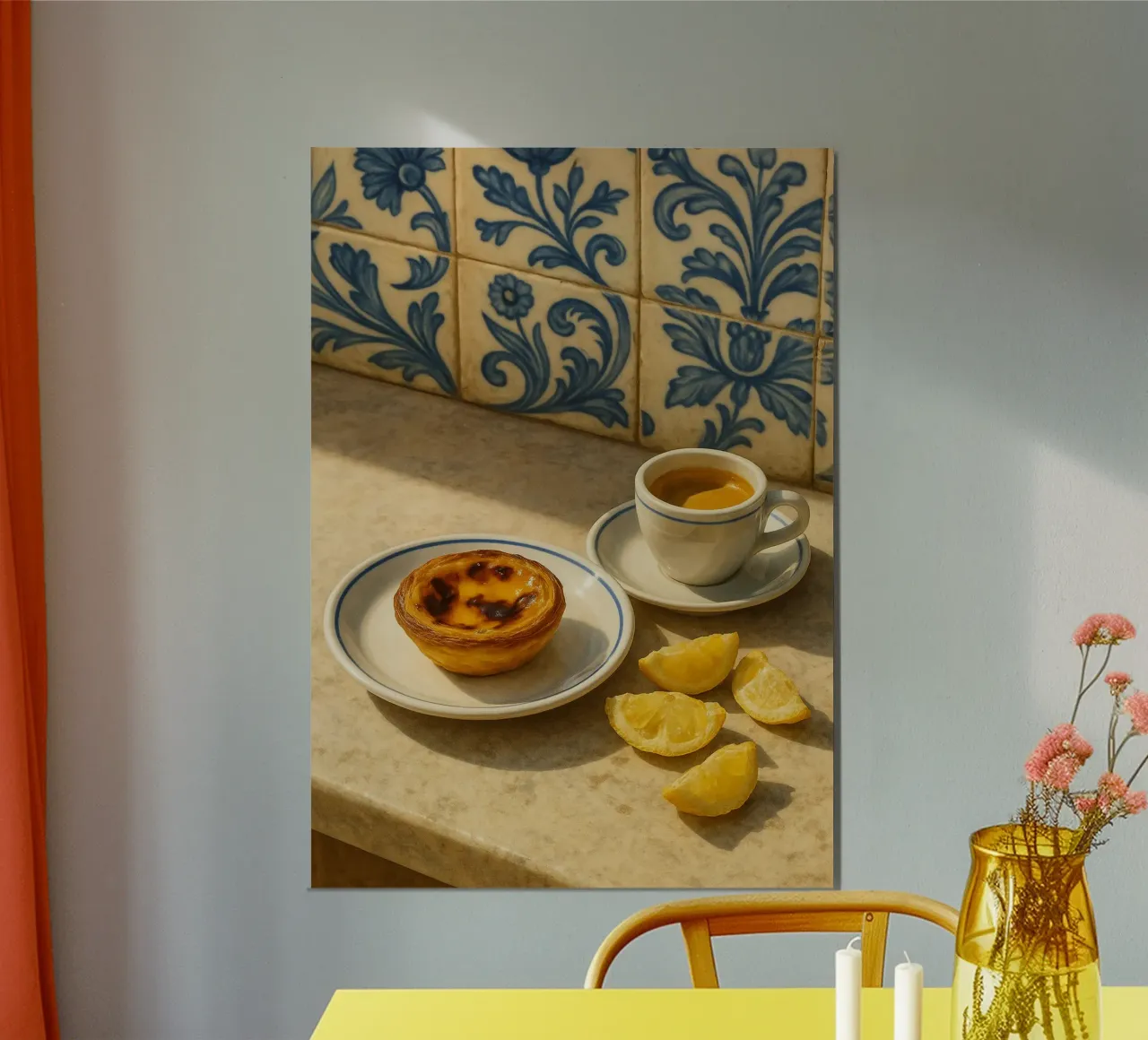 Pastéis and Espresso poster avec cadre en plastique de Mosaic Dialogue