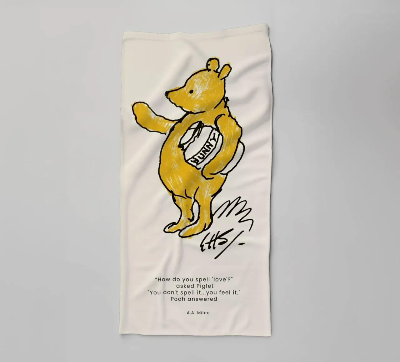 Pooh towel by Vintage by JUNIQE