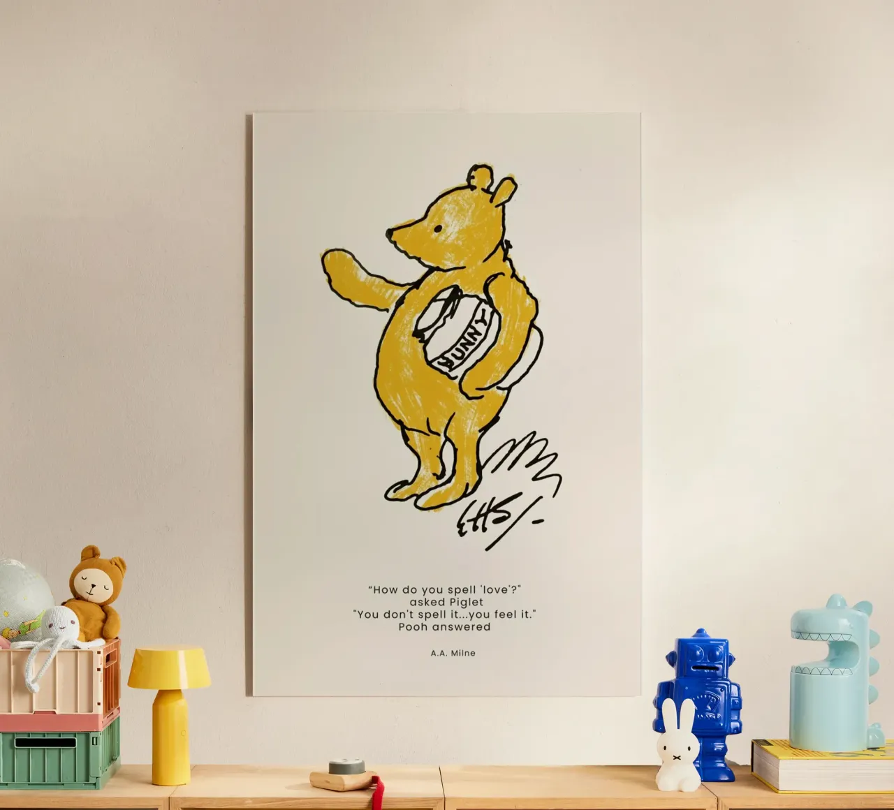 Pooh plexiglass da Vintage by JUNIQE