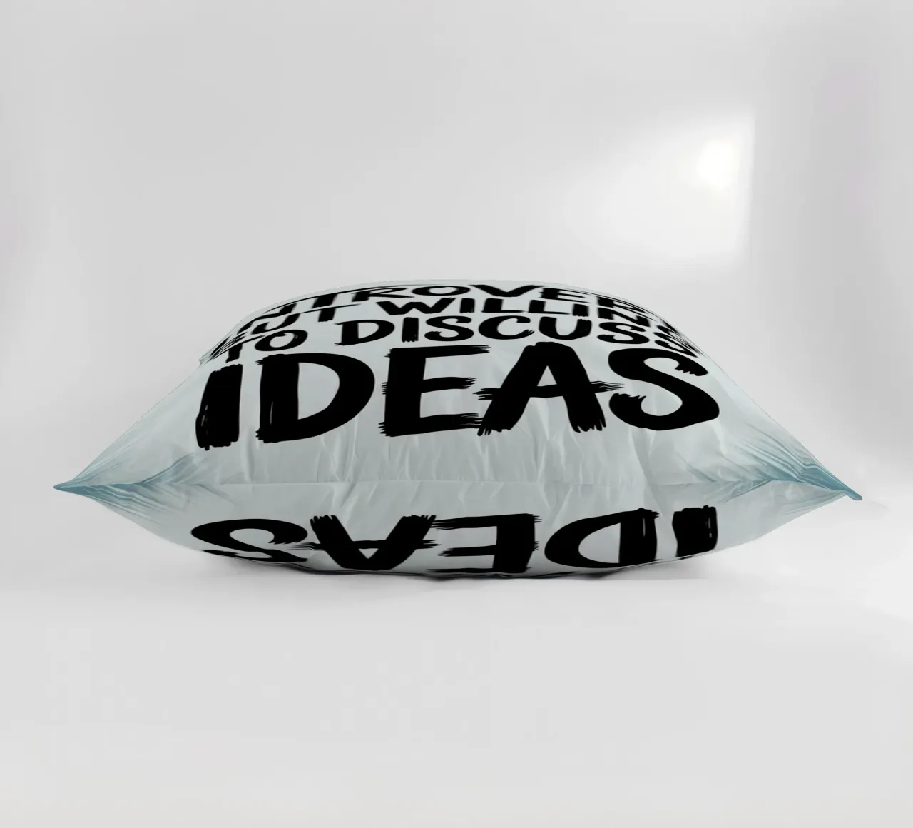 "Introvert, But Willing to Discuss Ideas" – Quiet Power decorative cushion by logic