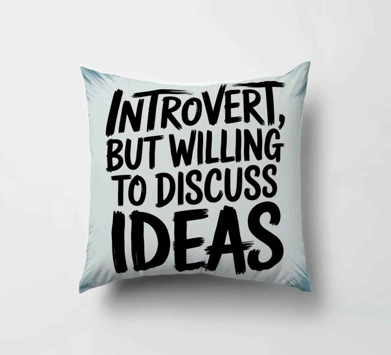 "Introverso, ma disposto a discutere di idee" - Quiet Power cuscino da logic