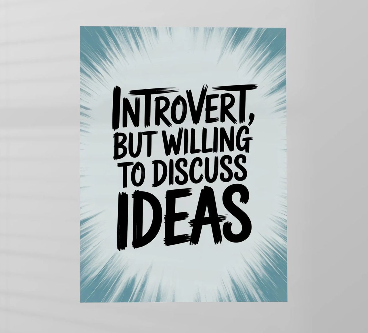 "Introverso, ma disposto a discutere di idee" - Quiet Power pellicola backlit da logic