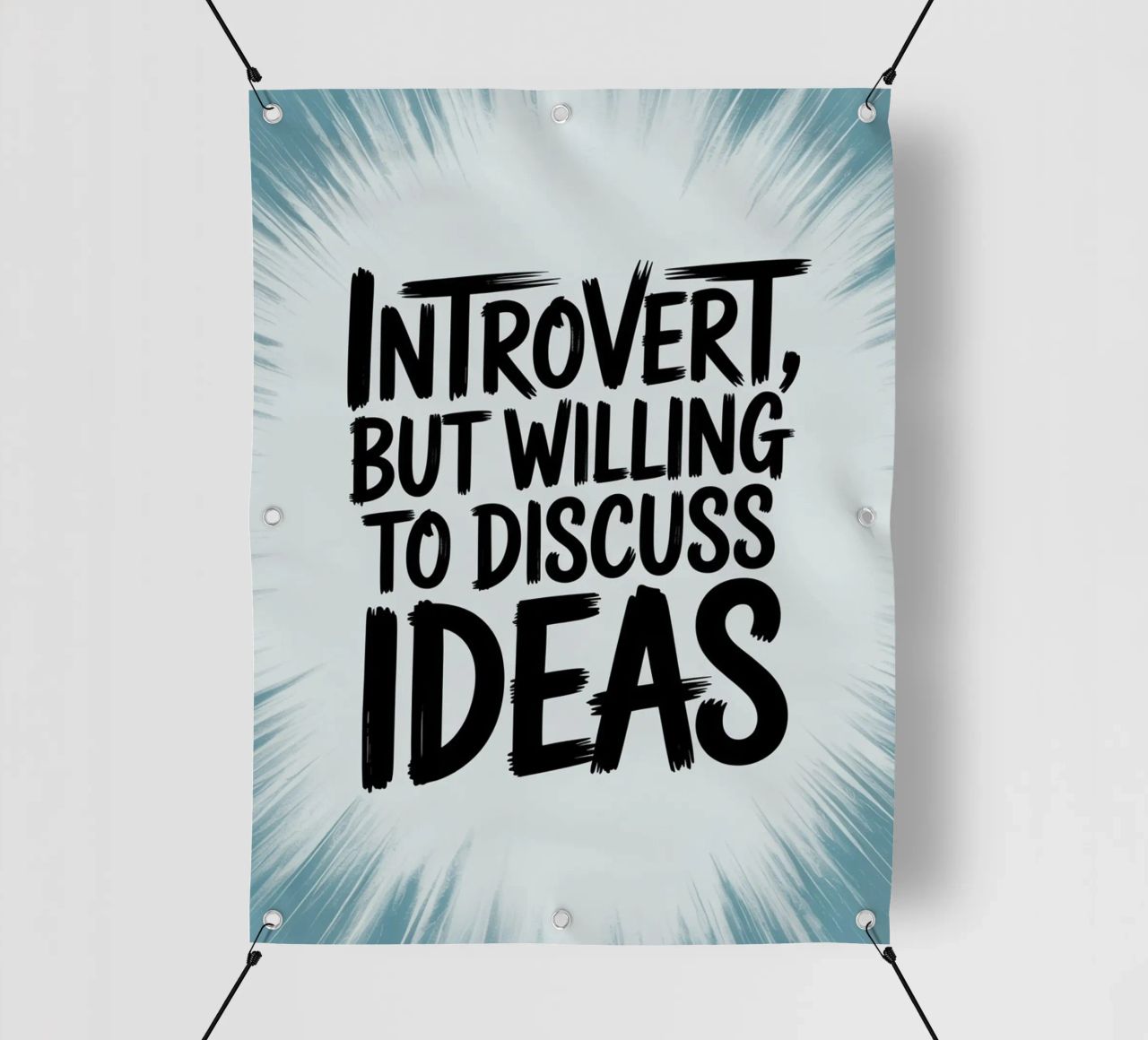 "Introverso, ma disposto a discutere di idee" - Quiet Power telo in pvc da logic