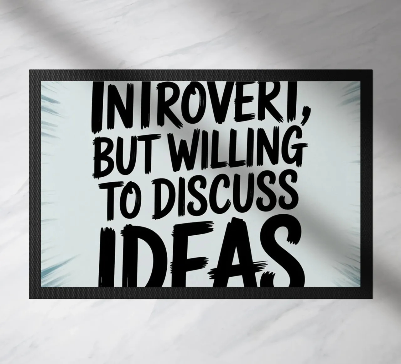 "Introverti, mais prêt à discuter des idées" - Quiet Power paillasson de logic