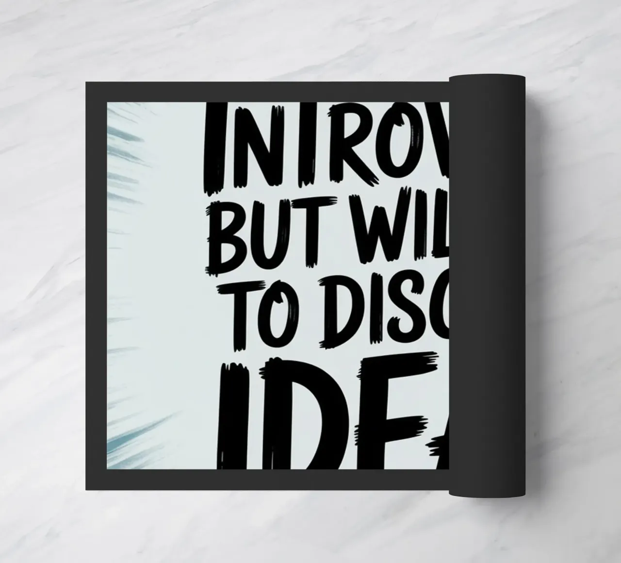 "Introvertiert, aber bereit, Ideen zu diskutieren" - Quiet Power Fußmatte von logic