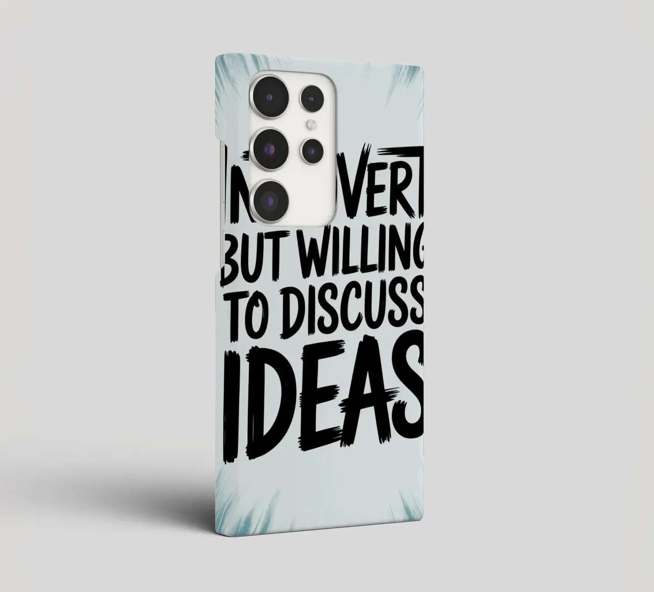 "Introvertiert, aber bereit, Ideen zu diskutieren" - Quiet Power Samsung Hülle von logic