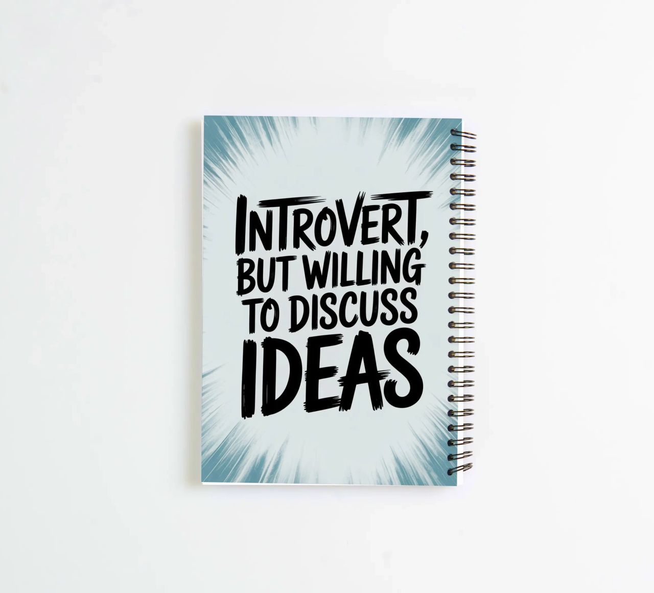 "Introvert, But Willing to Discuss Ideas" – Quiet Power spiral notebook by logic